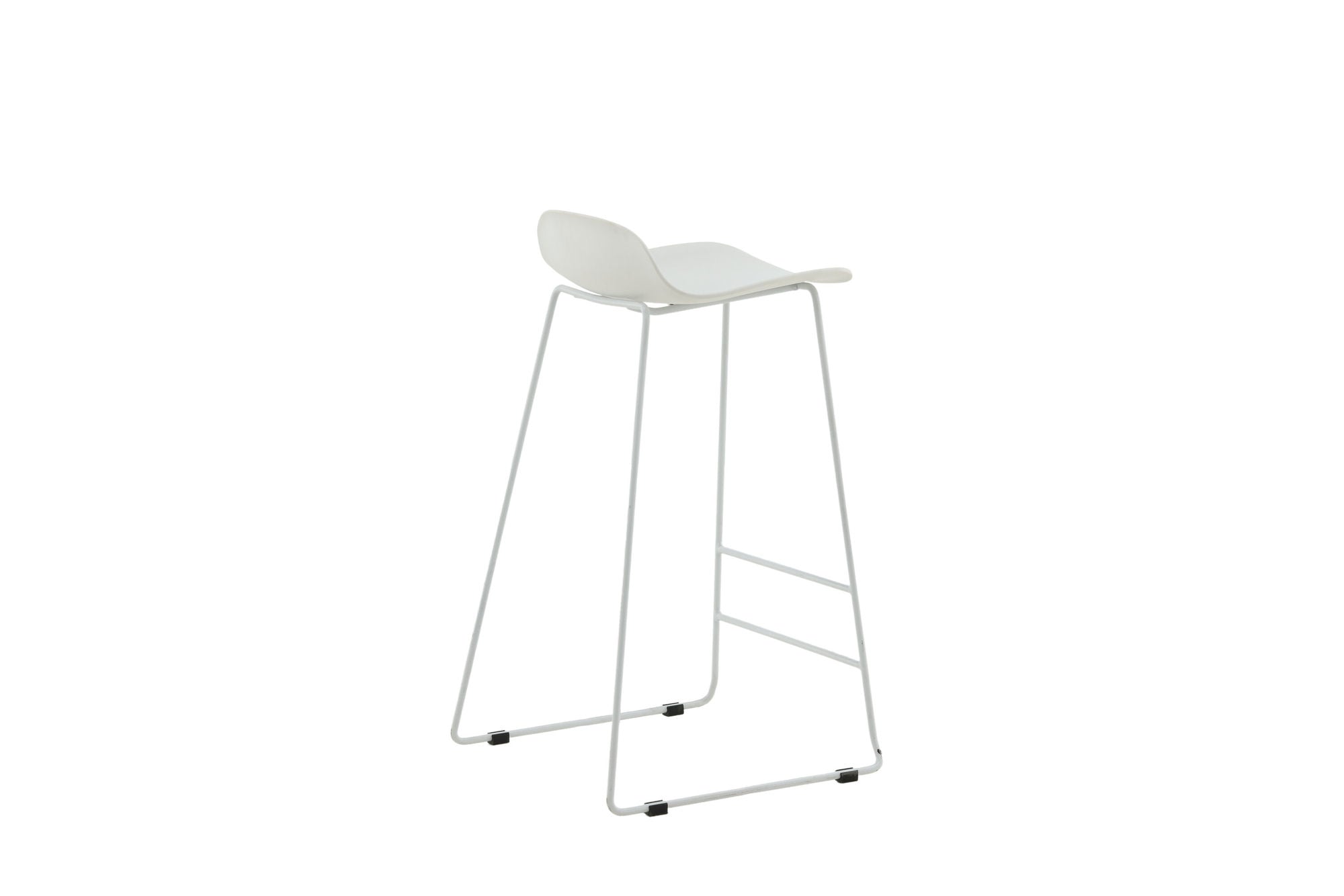 Venture Home Wave Bar stol 2-pack - White Legs - White Plastic
