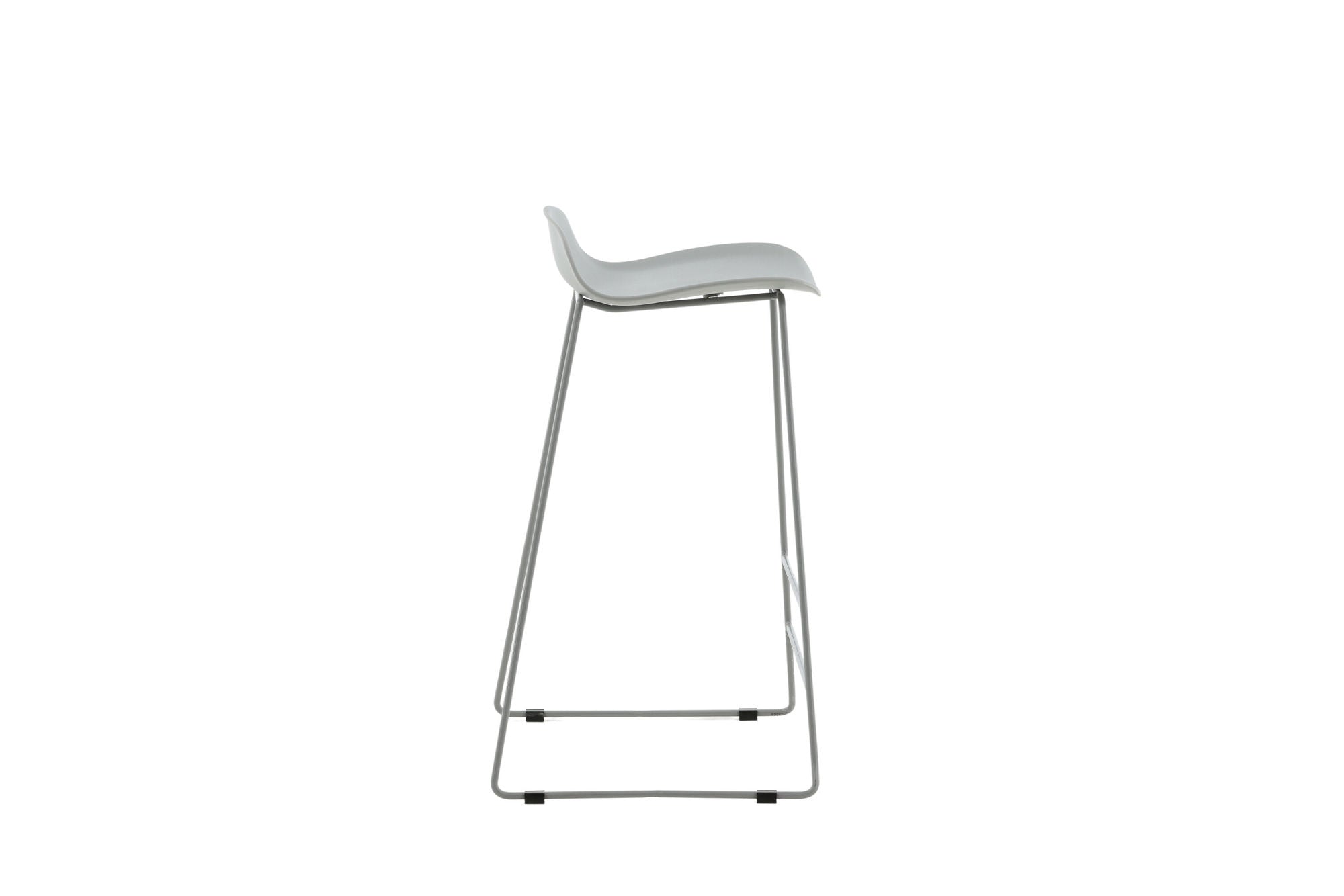 Venture Home Wave Bar stol 2-pack - Grey Legs - Grey Plastic
