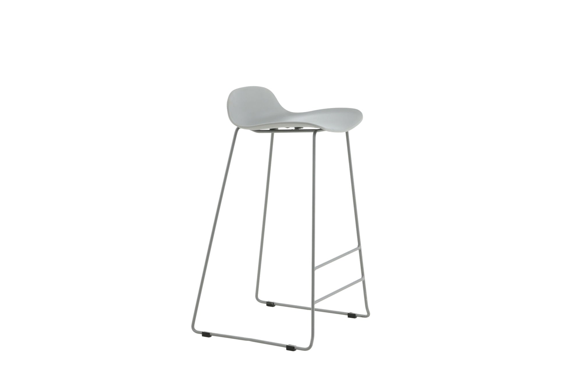 Venture Home Wave Bar stol 2-pack - Grey Legs - Grey Plastic