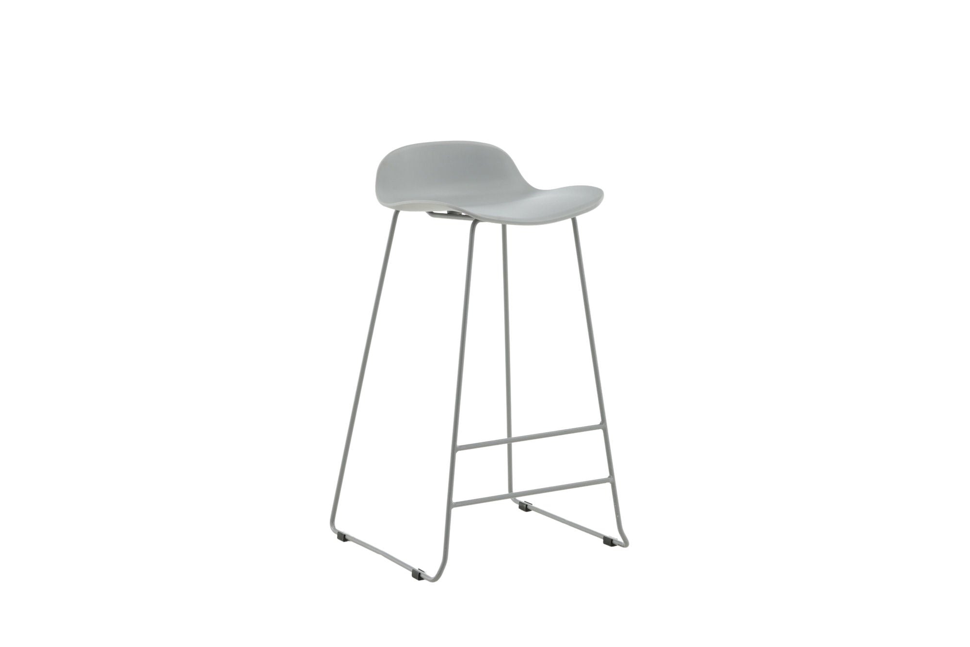 Venture Home Wave Bar stol 2-pack - Grey Legs - Grey Plastic