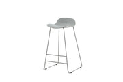Venture Home Wave Bar stol 2-pack - Grey Legs - Grey Plastic