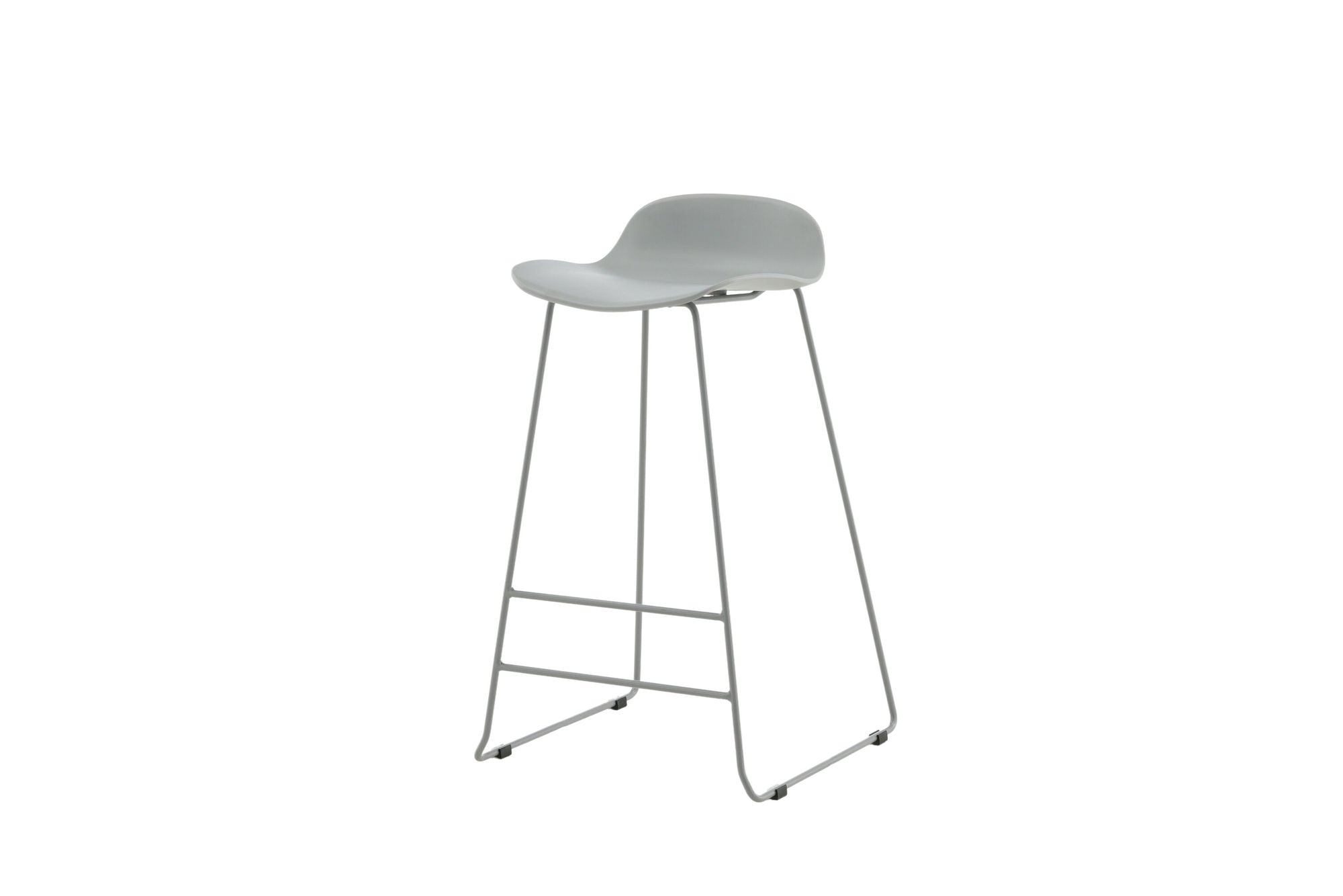 Venture Home Wave Bar stol 2-pack - Grey Legs - Grey Plastic