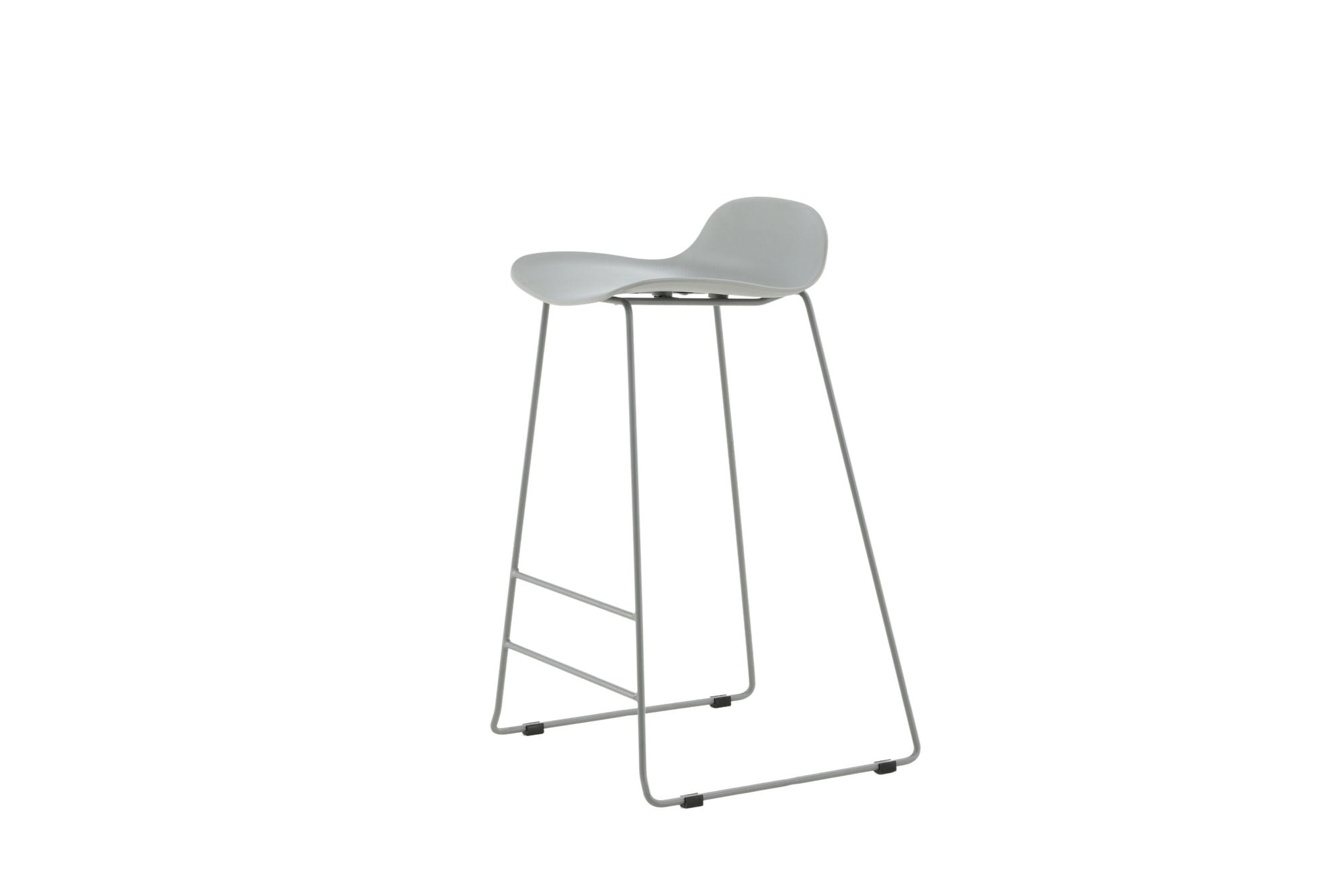 Venture Home Wave Bar stol 2-pack - Grey Legs - Grey Plastic