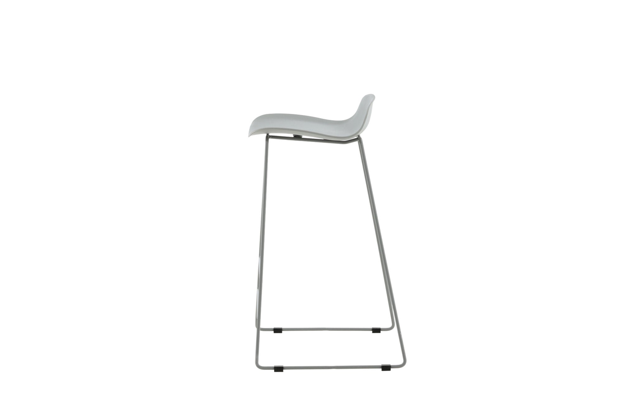 Venture Home Wave Bar stol 2-pack - Grey Legs - Grey Plastic