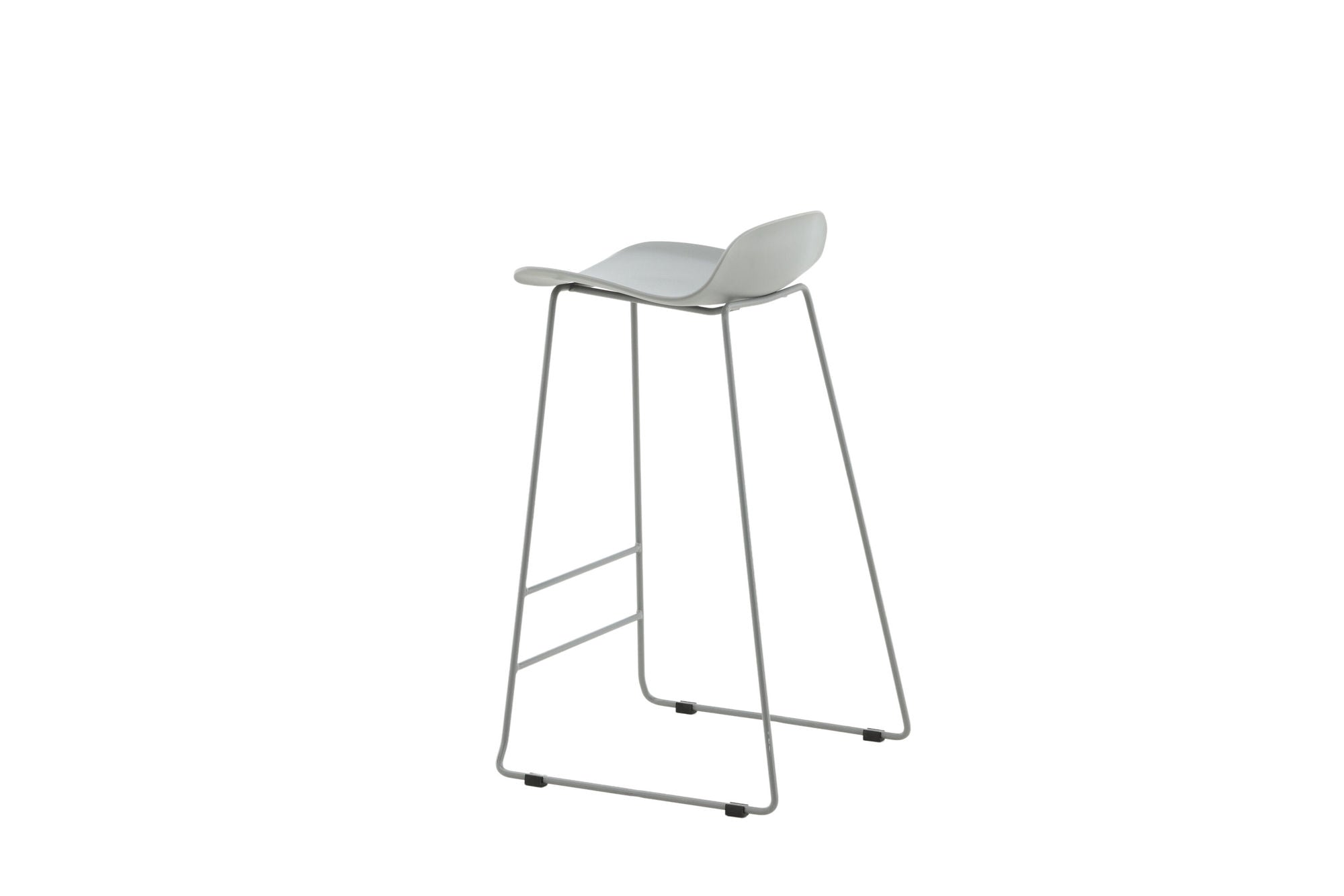 Venture Home Wave Bar stol 2-pack - Grey Legs - Grey Plastic