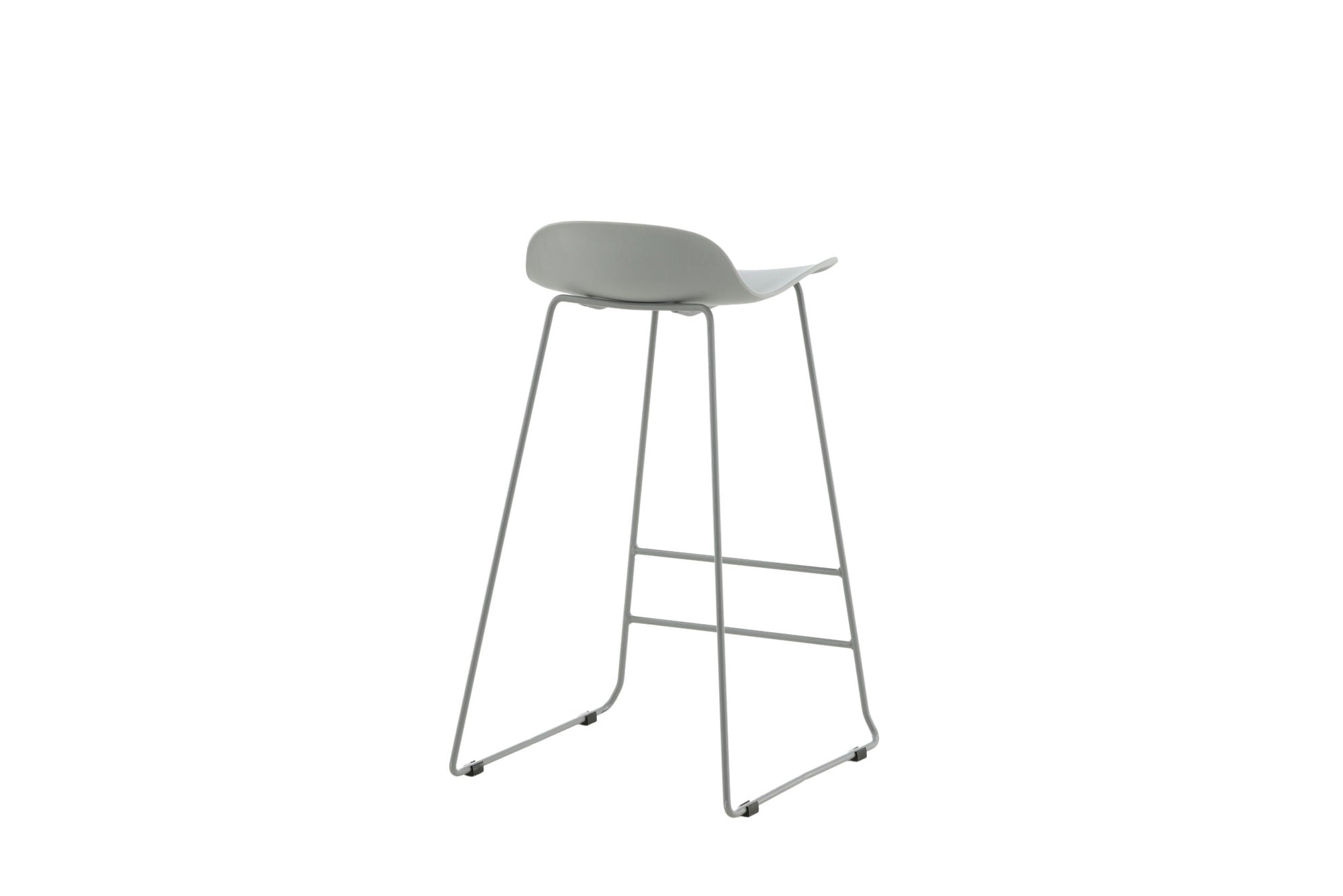 Venture Home Wave Bar stol 2-pack - Grey Legs - Grey Plastic