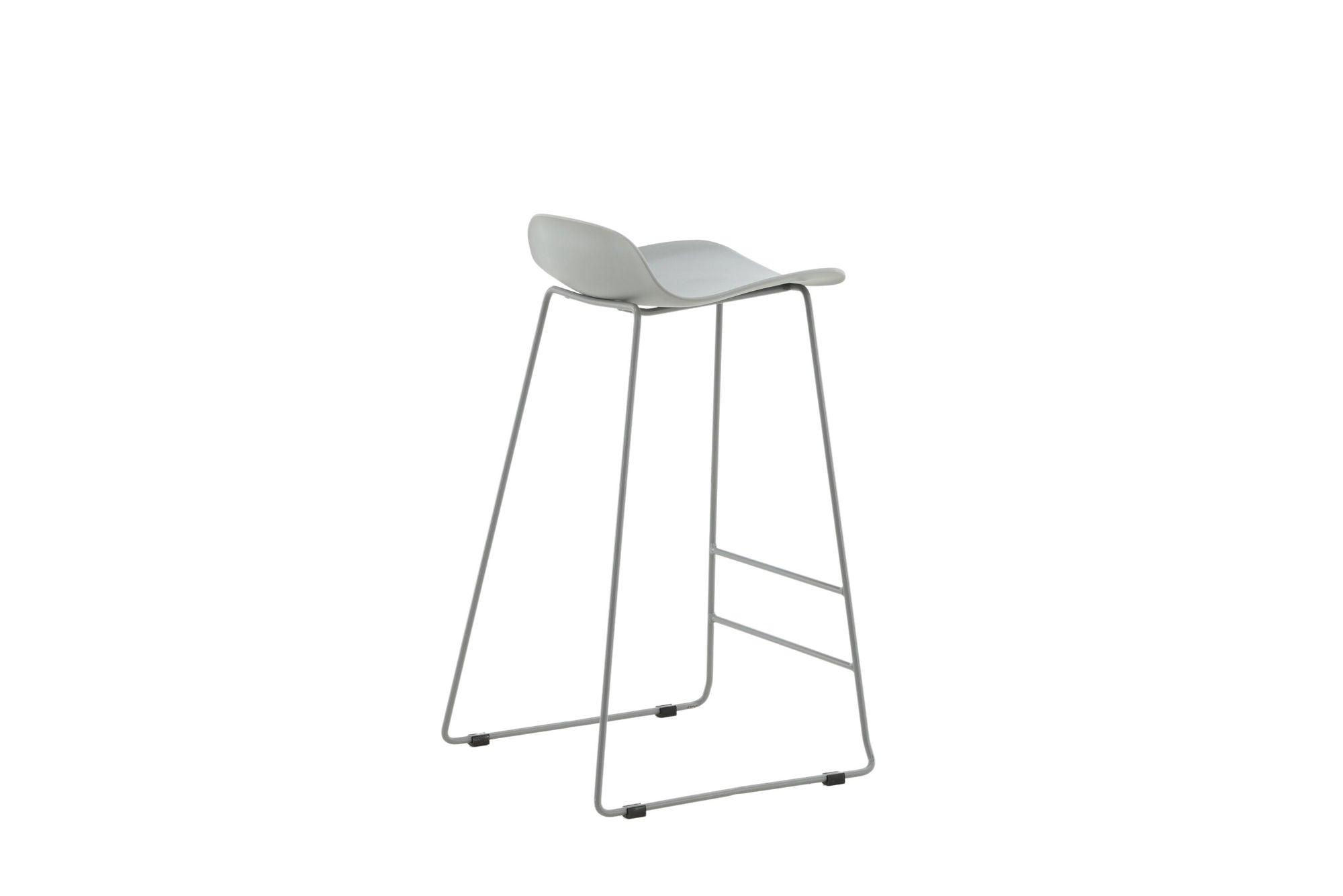 Venture Home Wave Bar stol 2-pack - Grey Legs - Grey Plastic