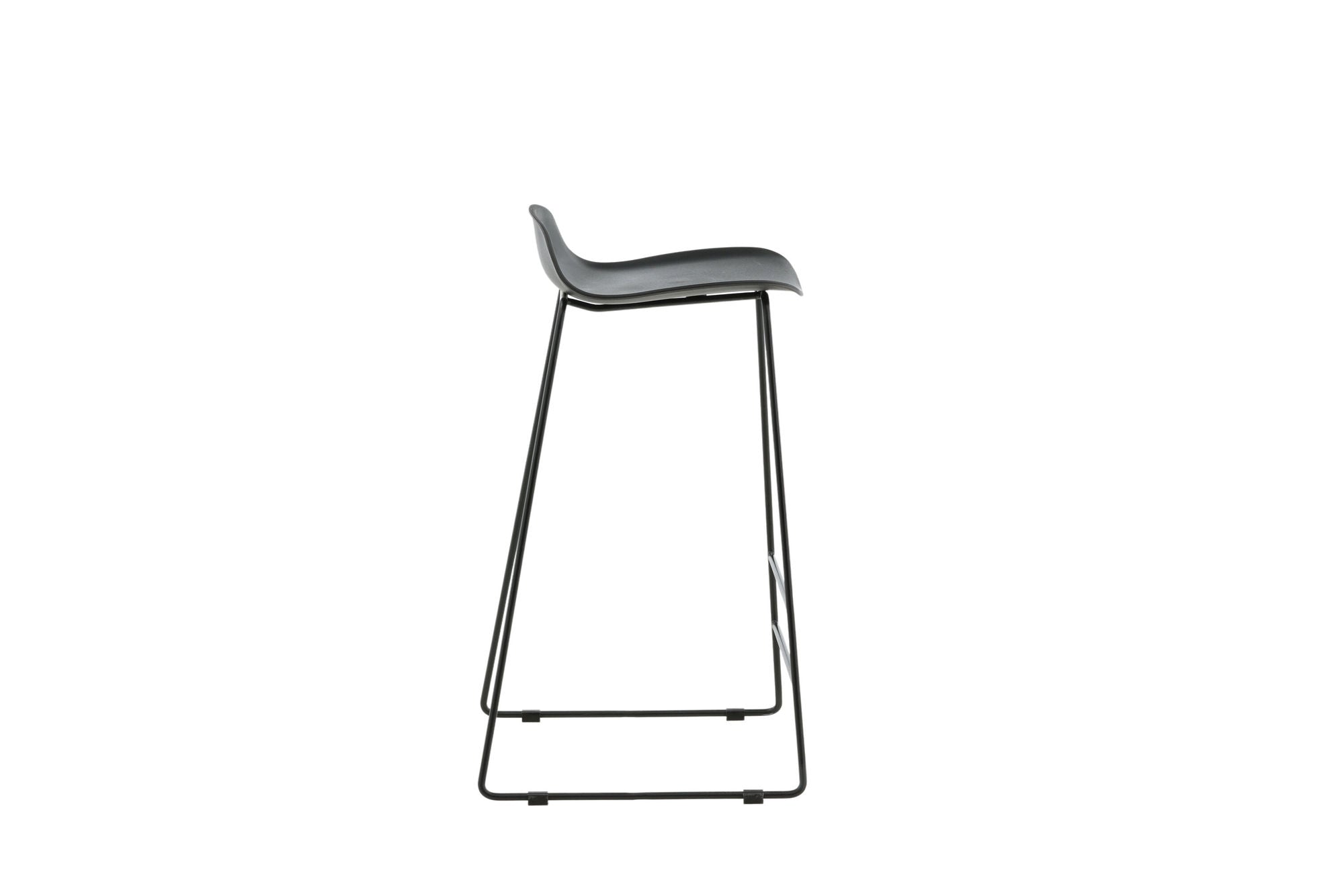Venture Home Wave Bar stol 2-pack - Black Legs - Black Plastic