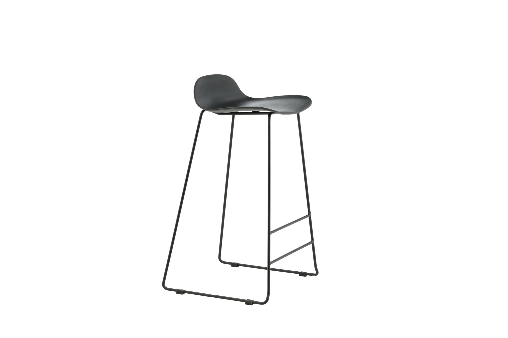 Venture Home Wave Bar stol 2-pack - Black Legs - Black Plastic