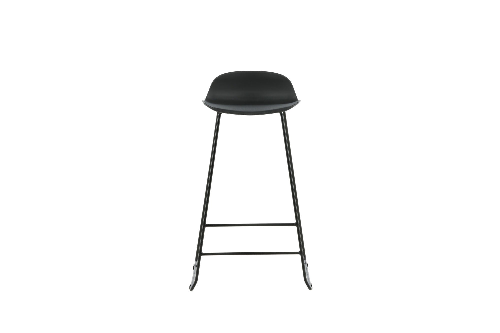 Venture Home Wave Bar stol 2-pack - Black Legs - Black Plastic