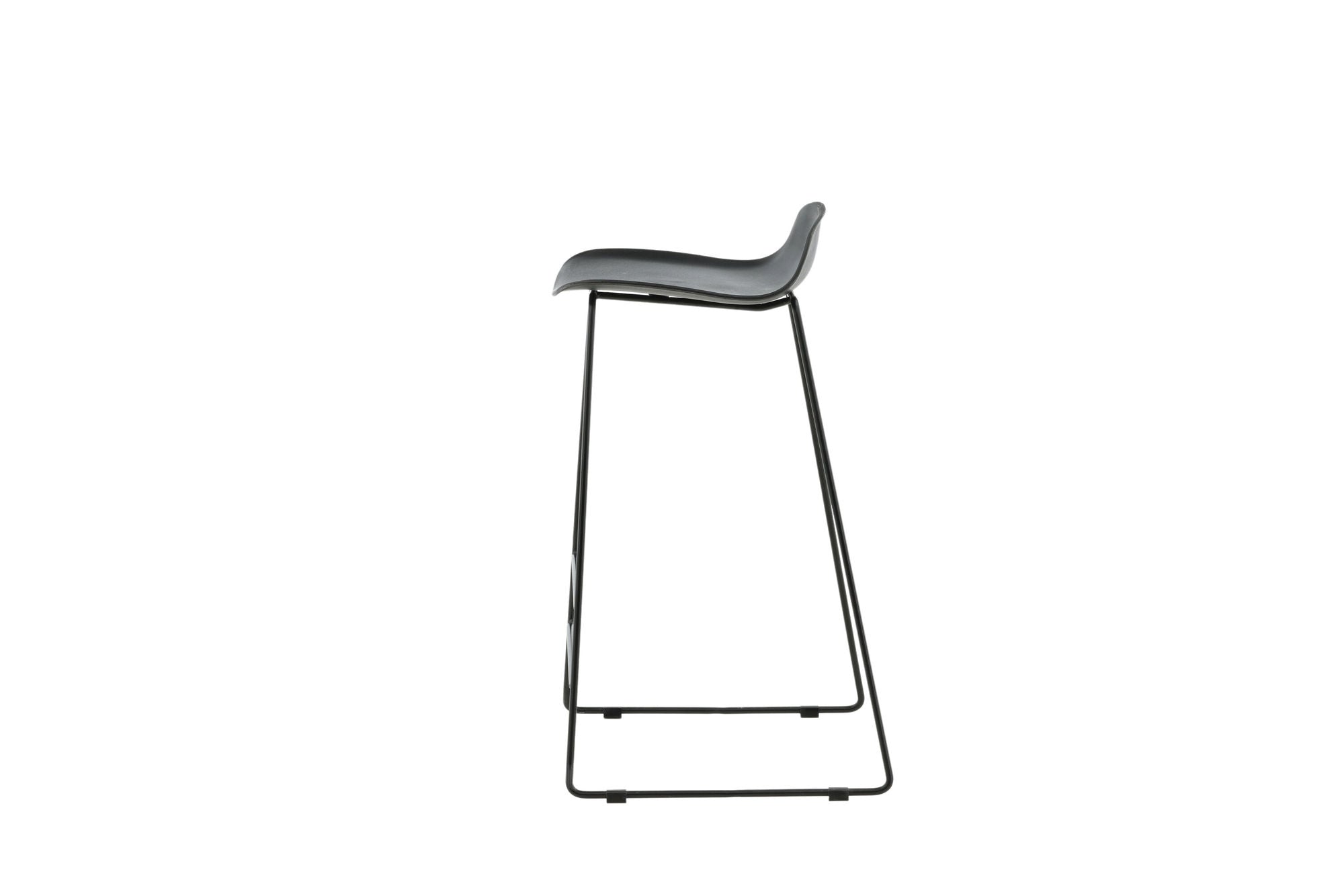 Venture Home Wave Bar stol 2-pack - Black Legs - Black Plastic