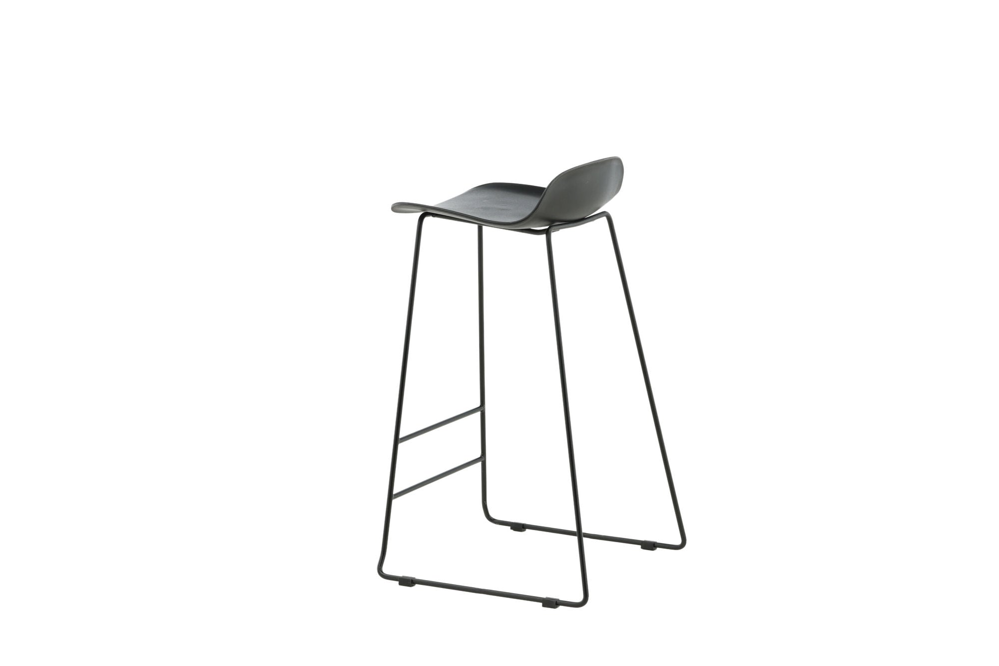 Venture Home Wave Bar stol 2-pack - Black Legs - Black Plastic