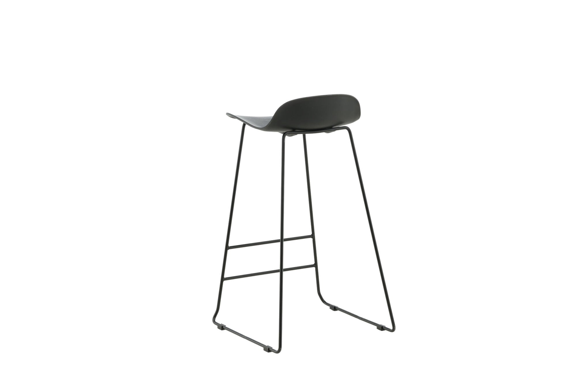 Venture Home Wave Bar stol 2-pack - Black Legs - Black Plastic