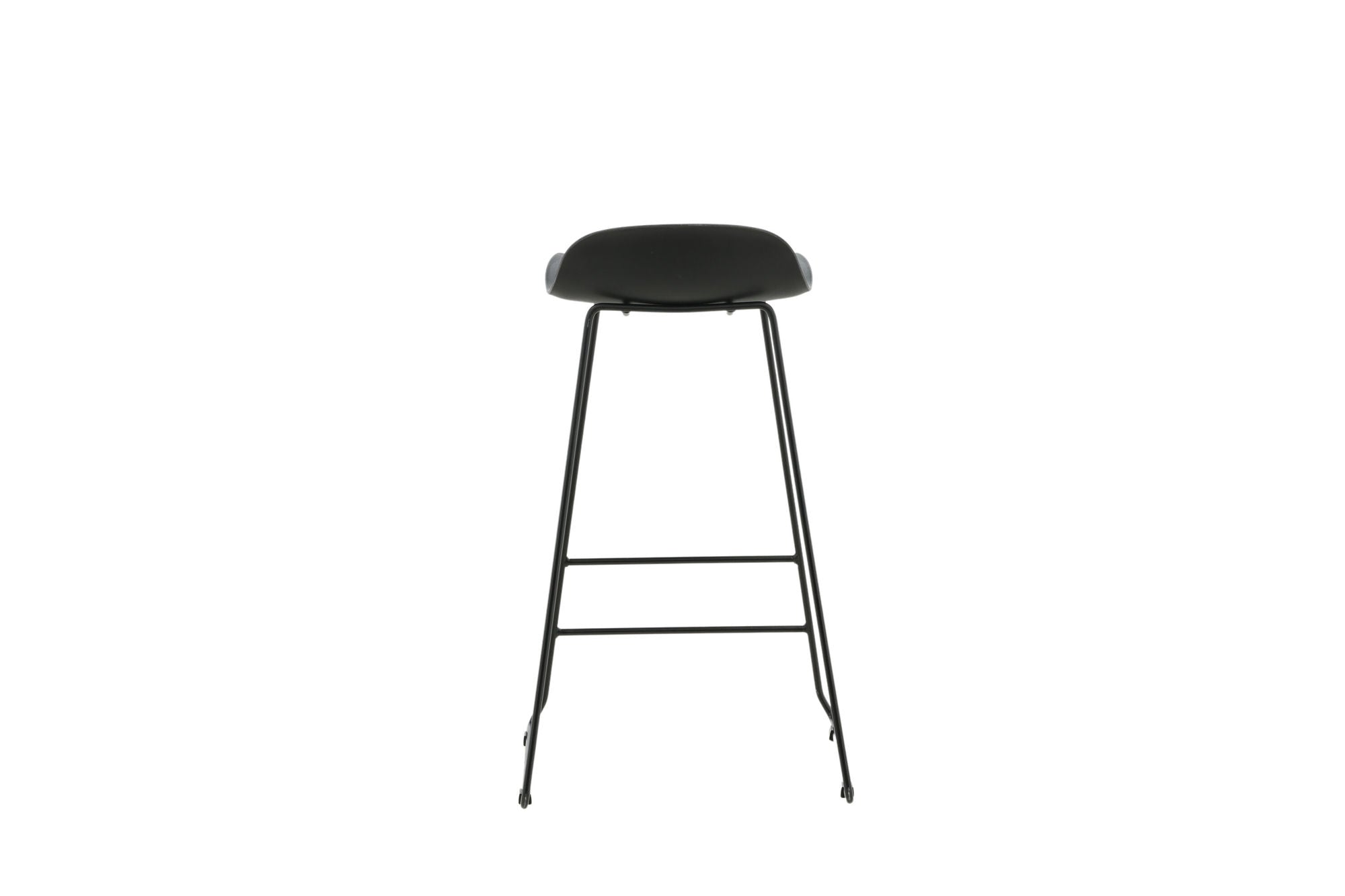 Venture Home Wave Bar stol 2-pack - Black Legs - Black Plastic
