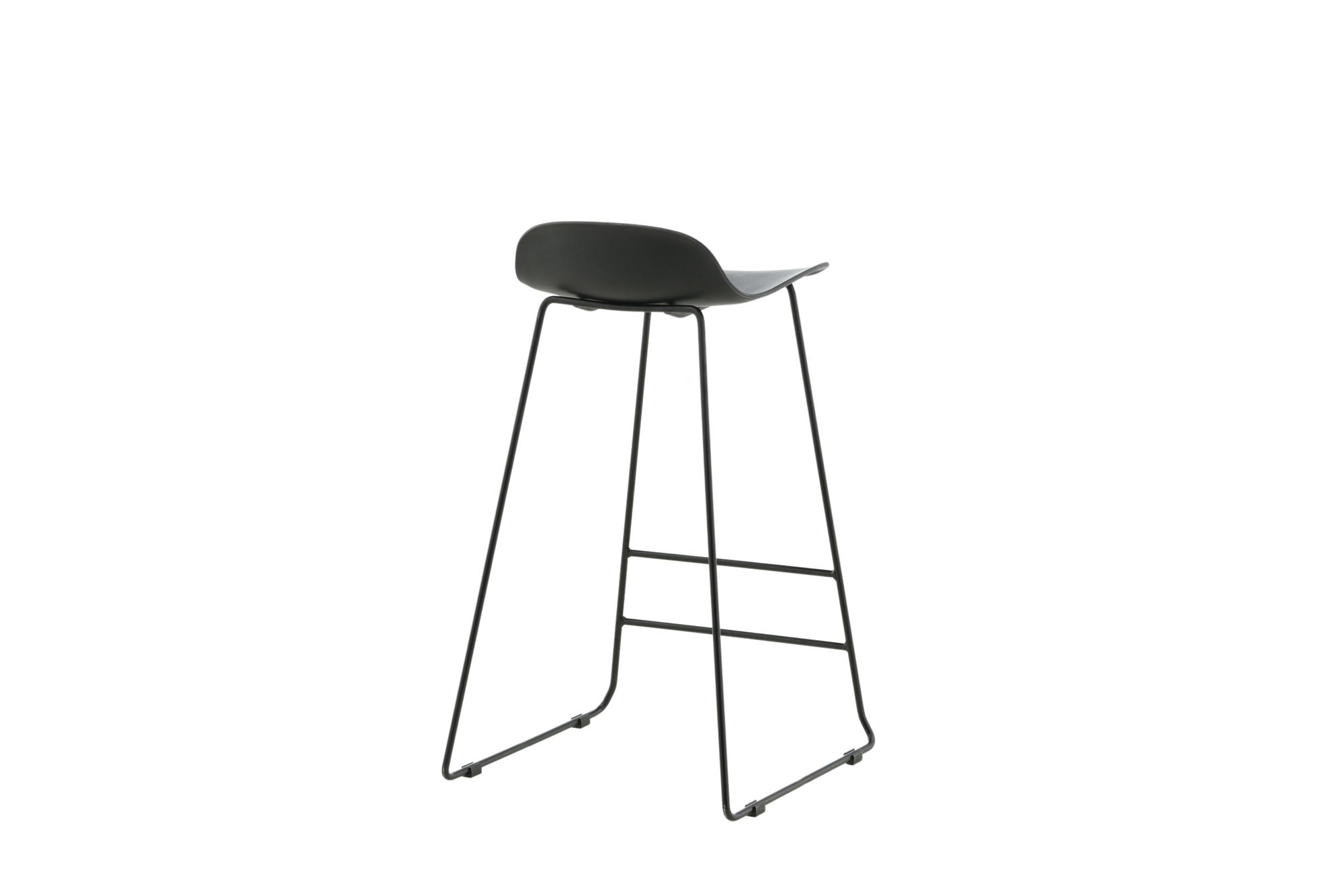 Venture Home Wave Bar stol 2-pack - Black Legs - Black Plastic