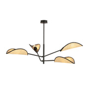 VENE 4 SORT/RATTAN Loftlampe
