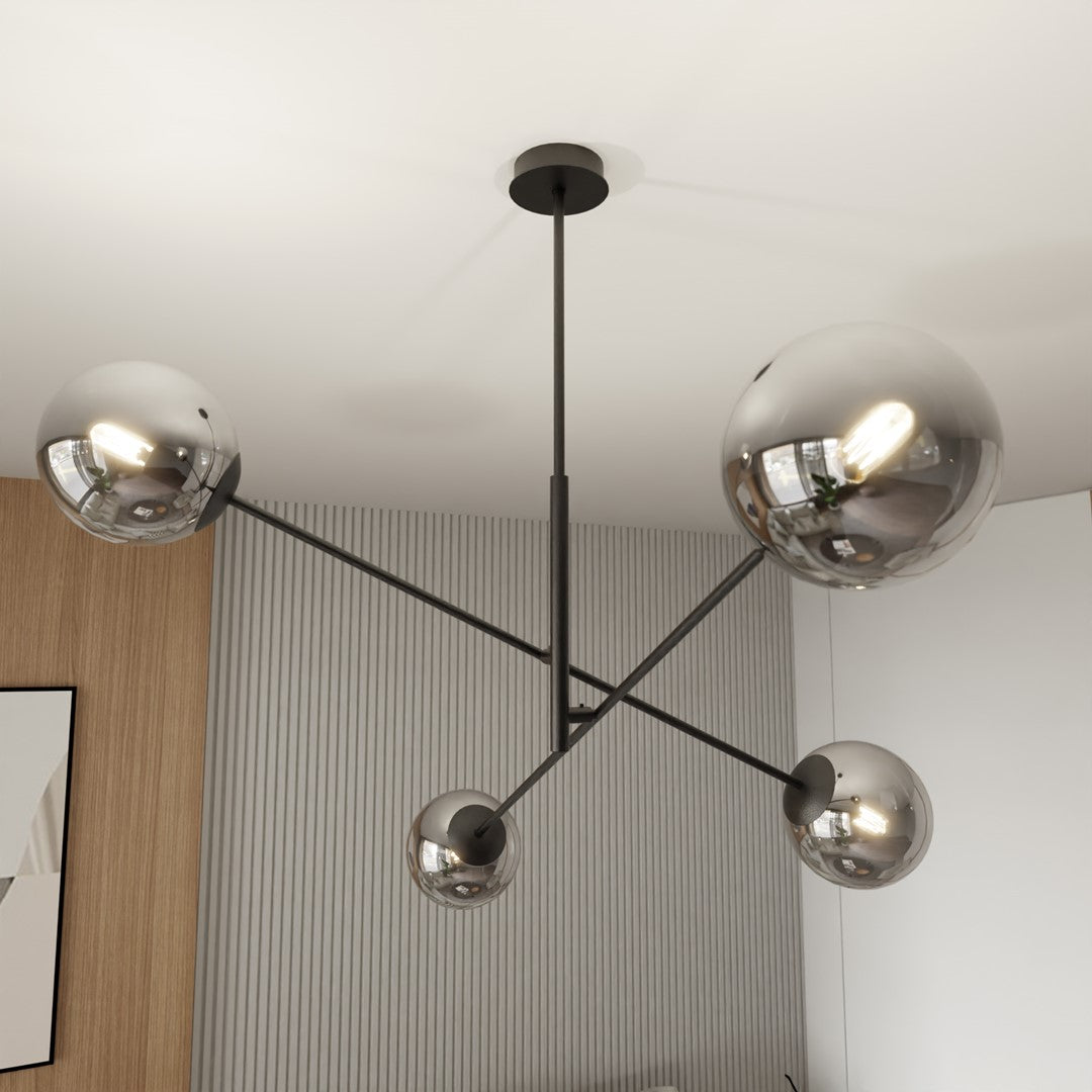 LINEAR 4 SORT/GRAFIT Loftlampe