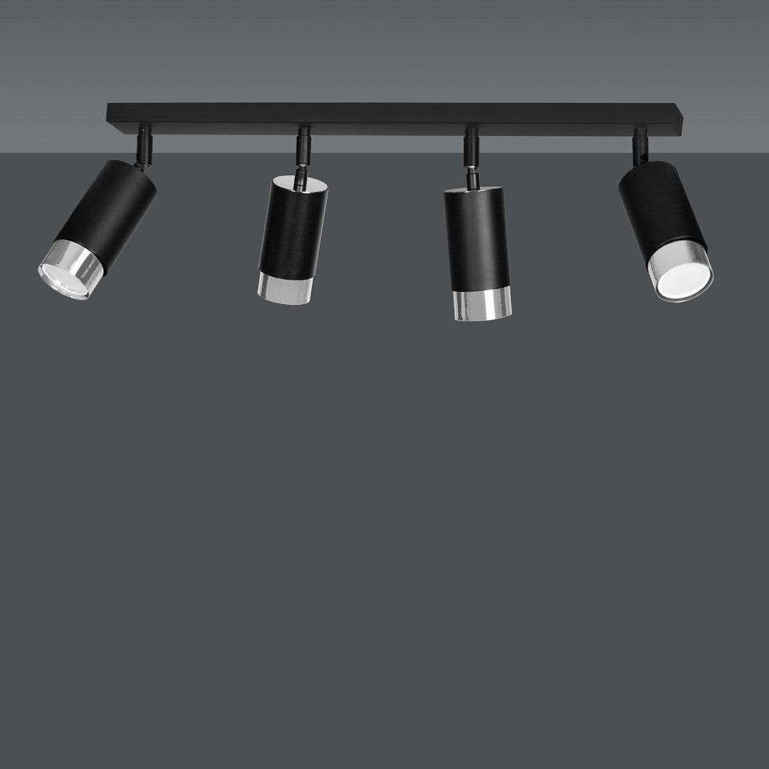 HIRO 4 BLÅ/KROM Loftlampe
