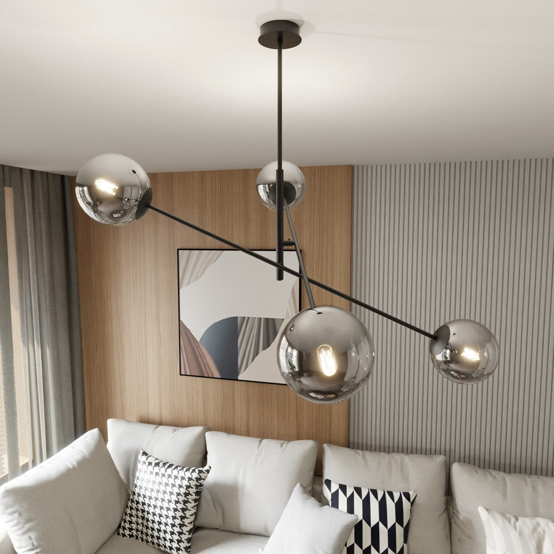 LINEAR 4 SORT/GRAFIT Loftlampe