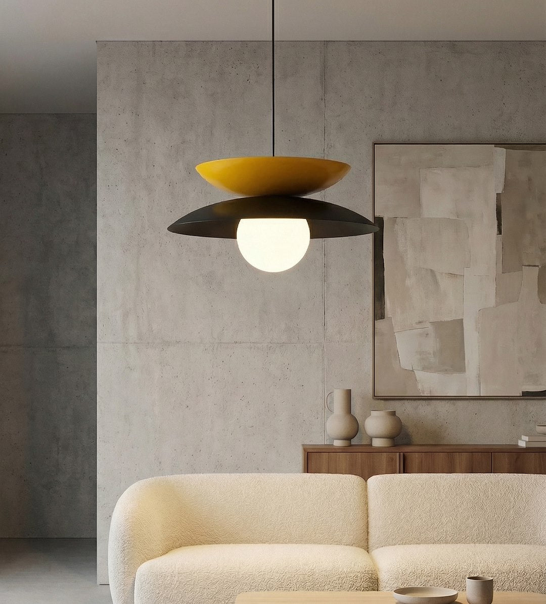 NAGOYA 1 SORT/ORANGE Loftlampe