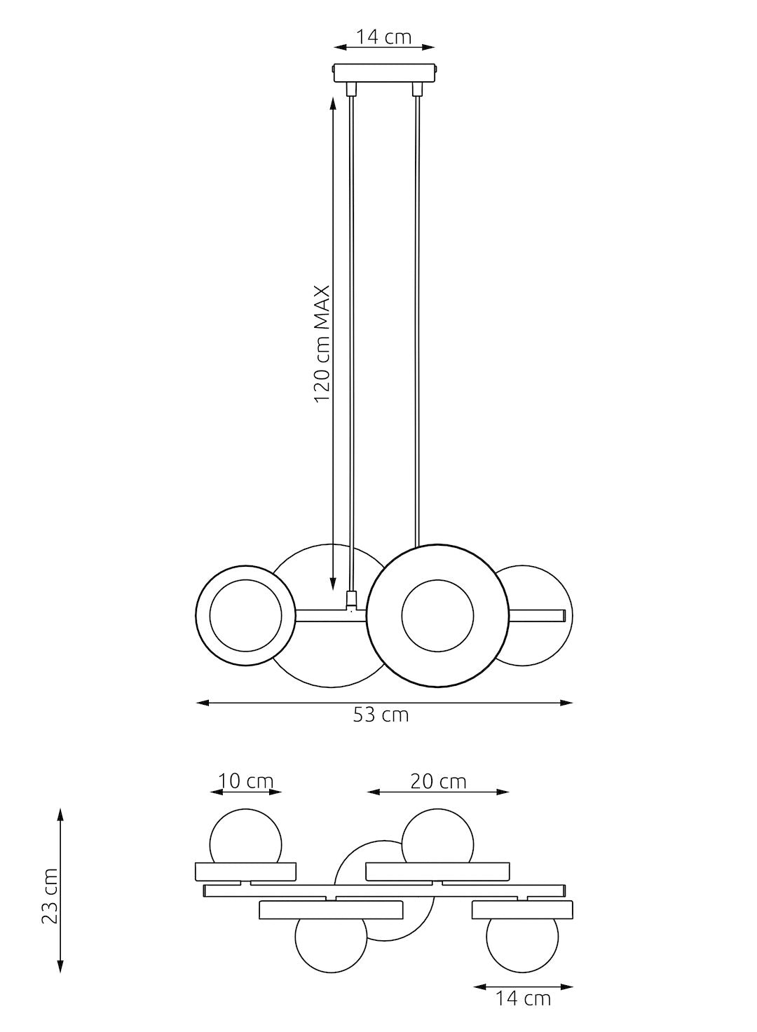 MODEL 4 SORT Loftlampe