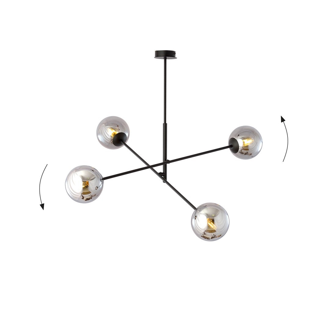 LINEAR 4 SORT/GRAFIT Loftlampe