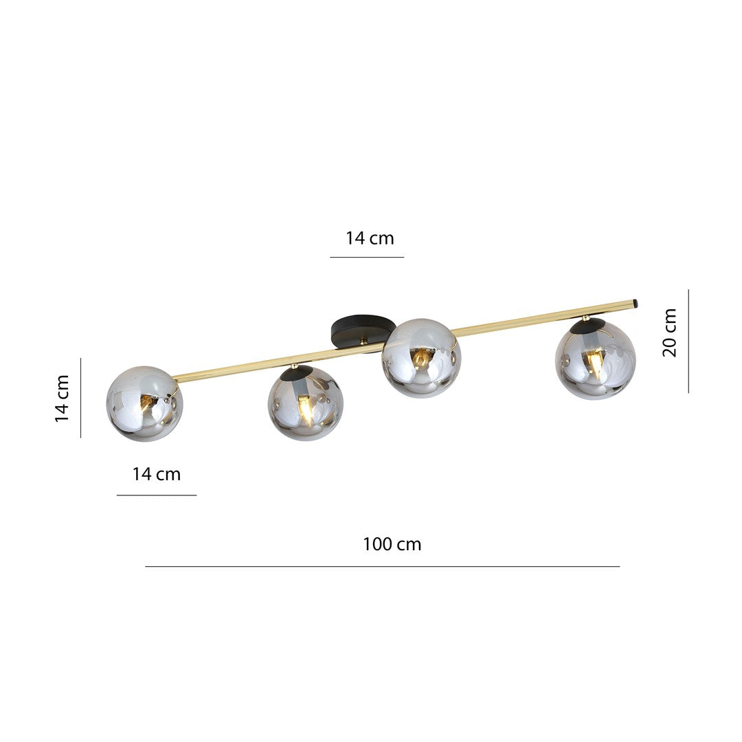 SPLENDI 4 BLÅ GRAFIT Loftlampe