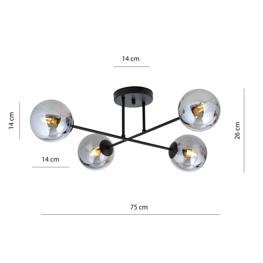 ROMA 4 BL grafit Loftlampe