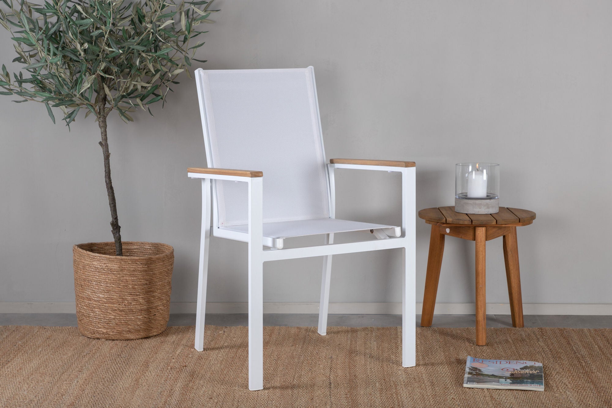 Venture Home Texas stol 2-pack - White/Teak