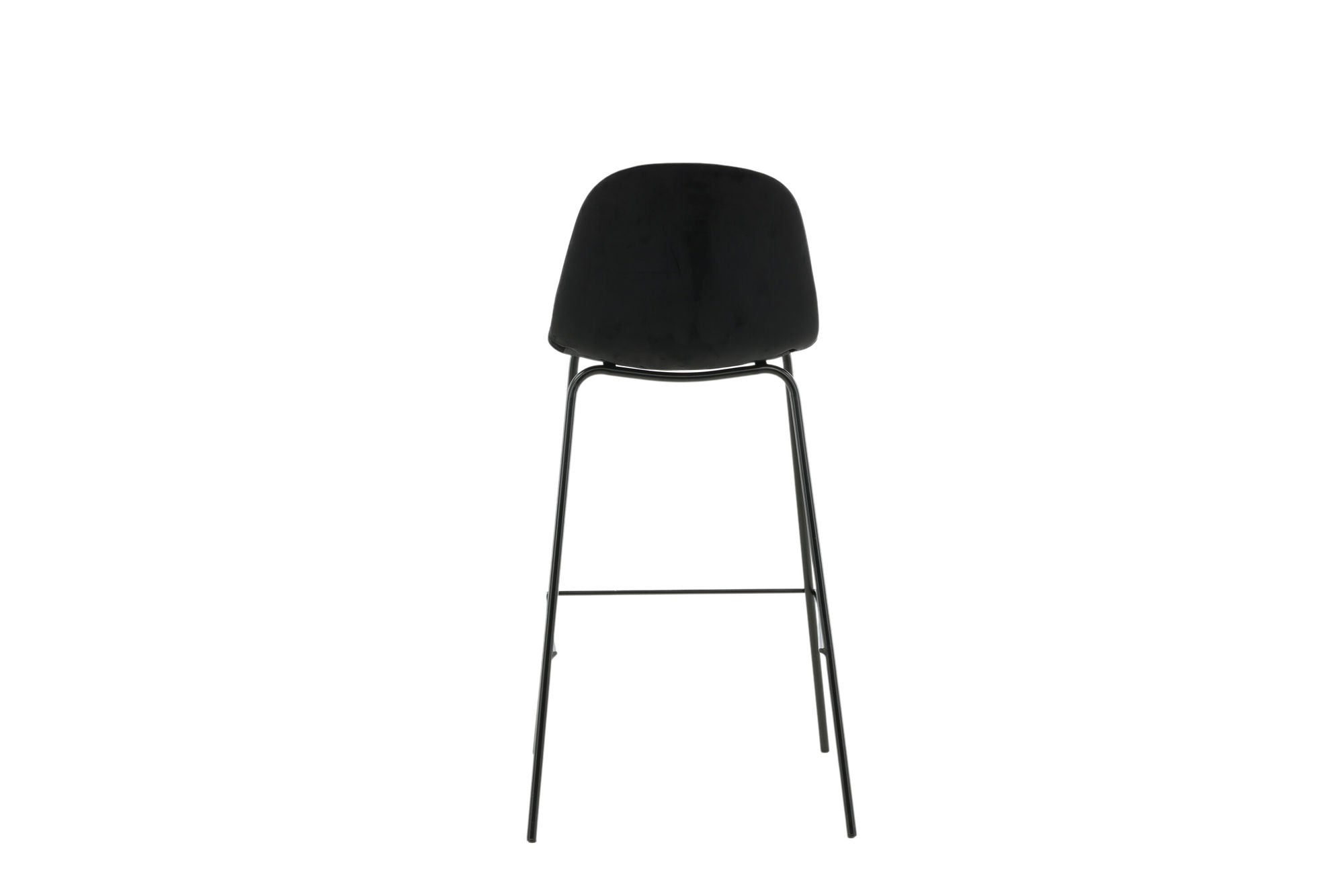 Venture Home Polar Bar stol 2-pack - Black Velvet - Black Legs