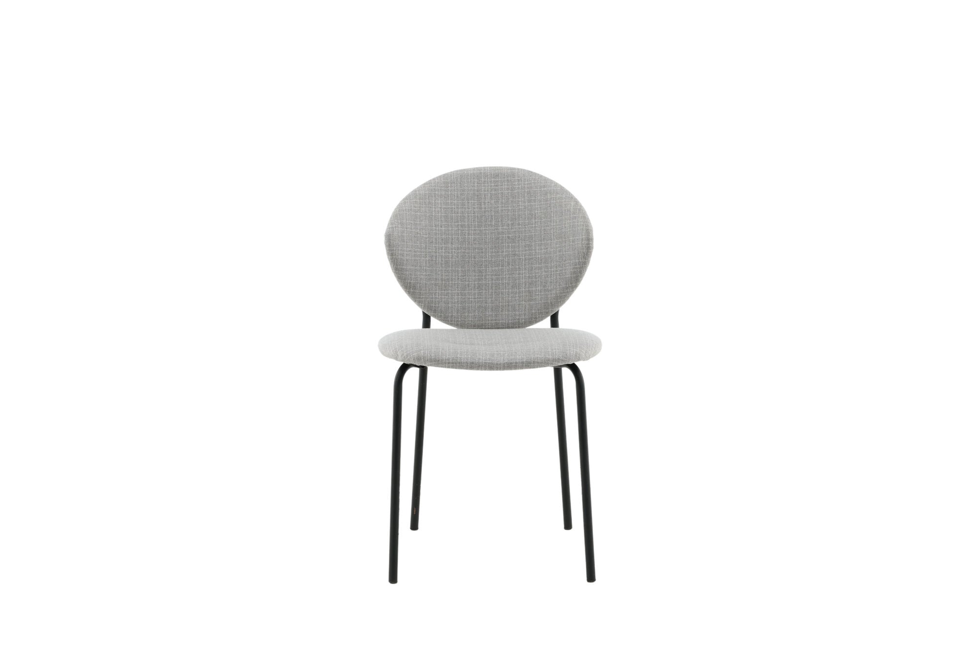 Venture Home Vault Spisebordsstol 2-pack - Black Legs - Grey Fabric