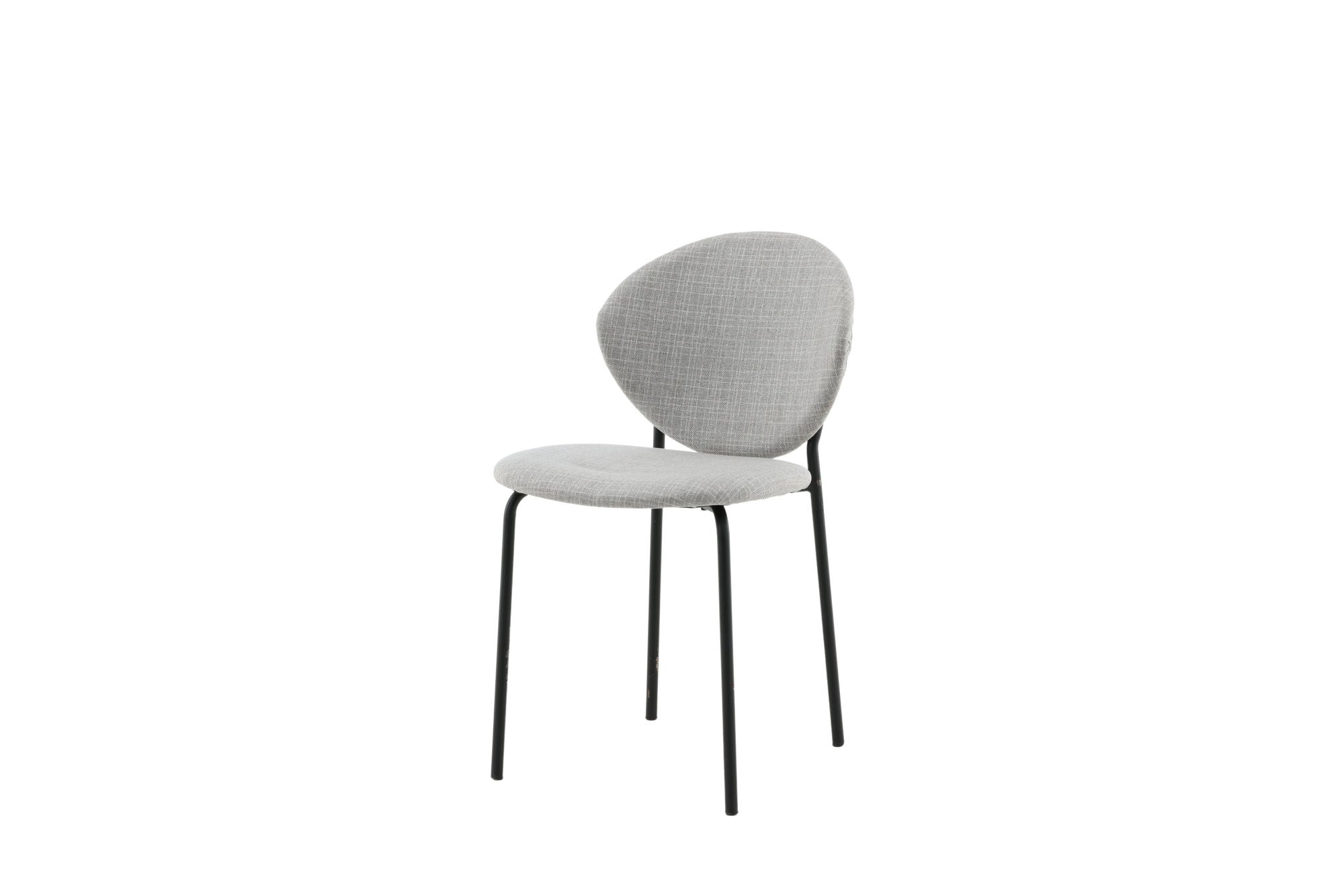 Venture Home Vault Spisebordsstol 2-pack - Black Legs - Grey Fabric