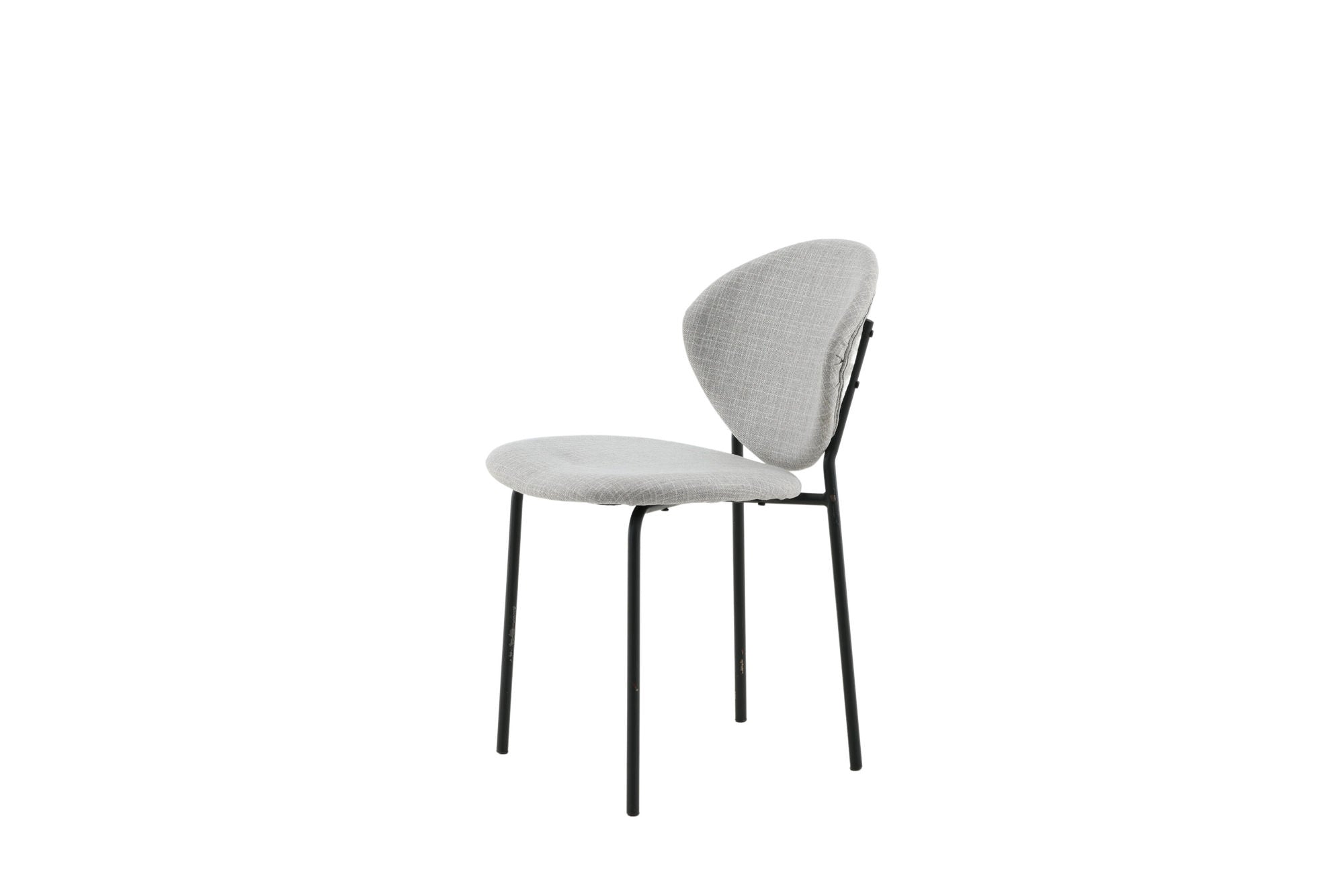 Venture Home Vault Spisebordsstol 2-pack - Black Legs - Grey Fabric