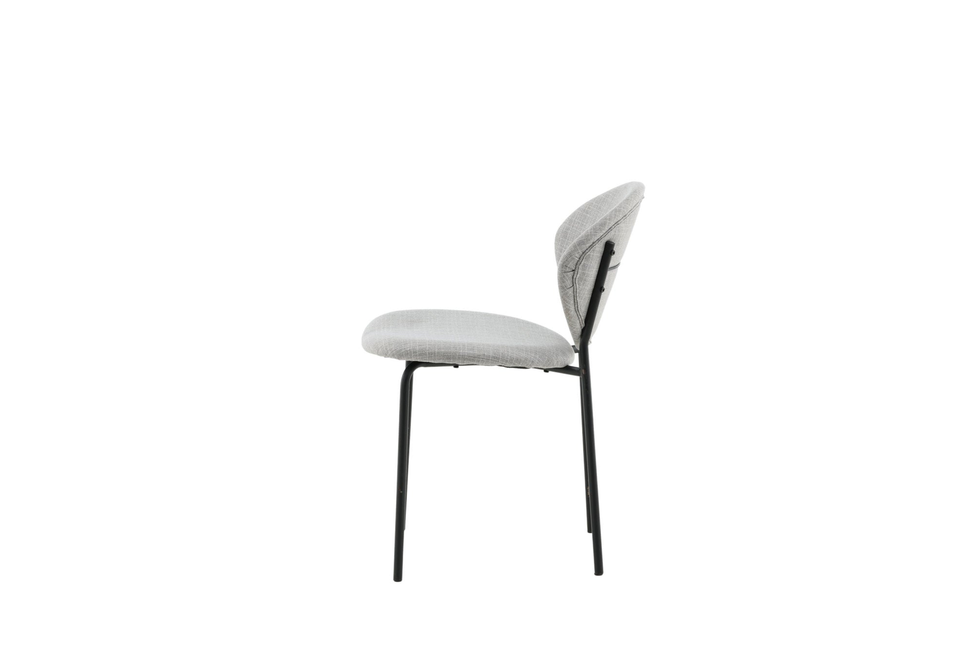 Venture Home Vault Spisebordsstol 2-pack - Black Legs - Grey Fabric