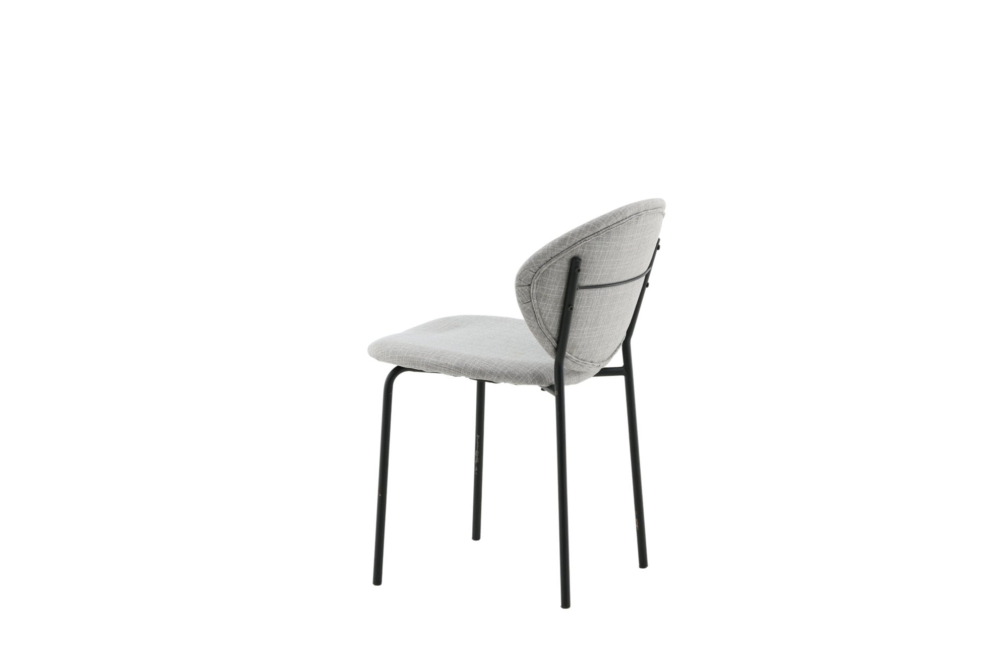 Venture Home Vault Spisebordsstol 2-pack - Black Legs - Grey Fabric