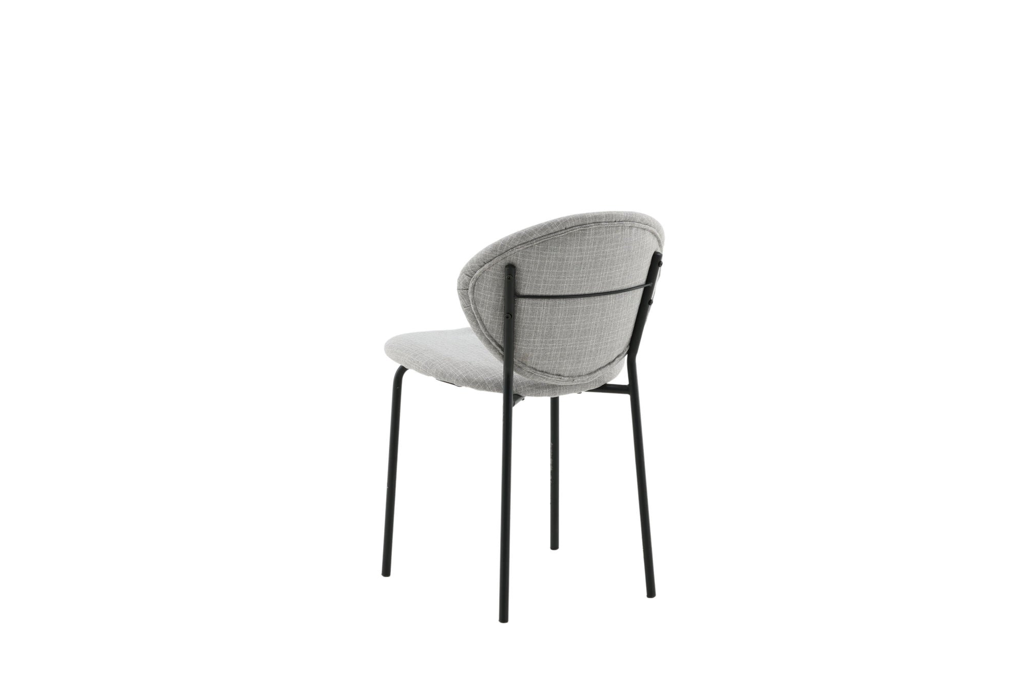Venture Home Vault Spisebordsstol 2-pack - Black Legs - Grey Fabric