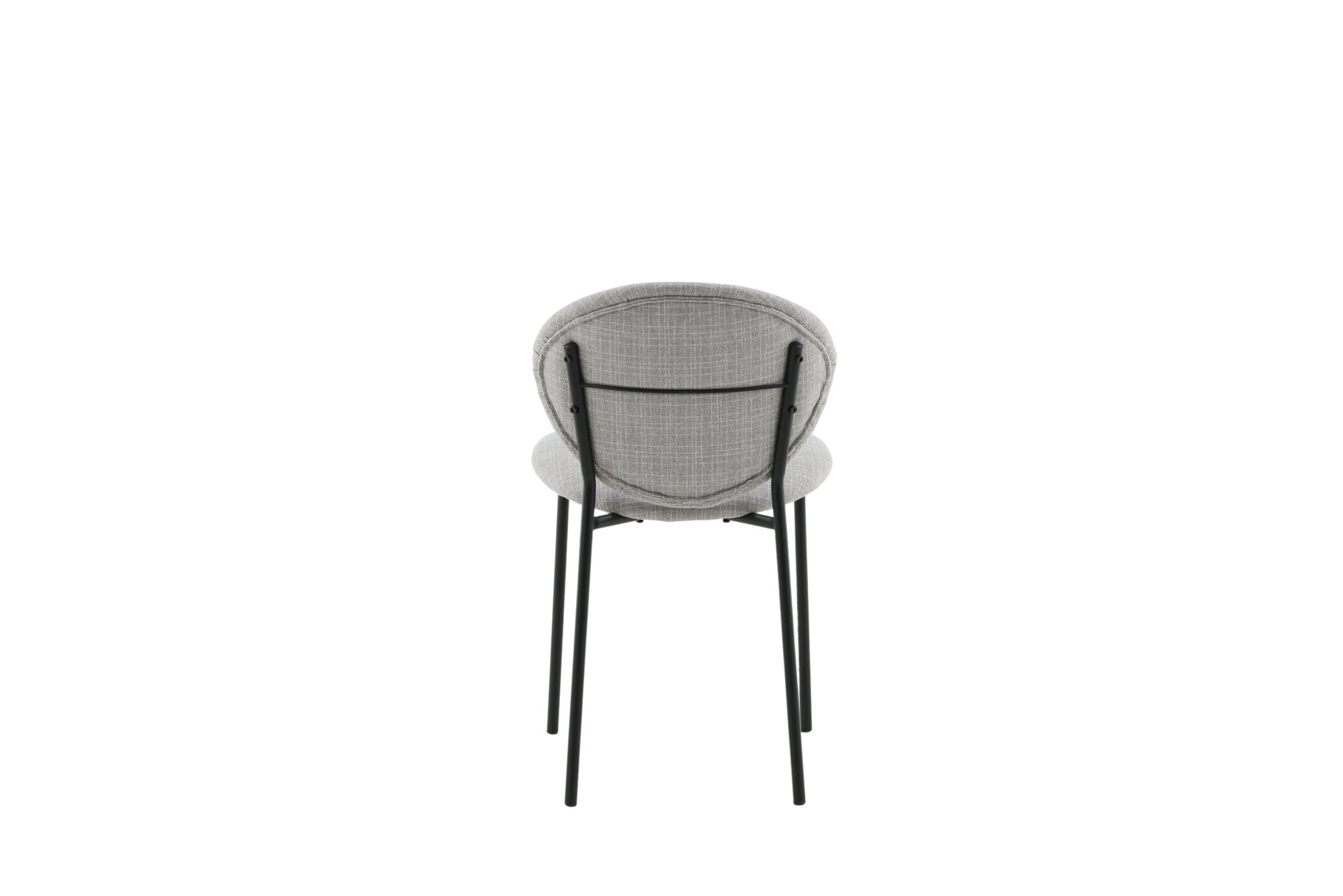 Venture Home Vault Spisebordsstol 2-pack - Black Legs - Grey Fabric