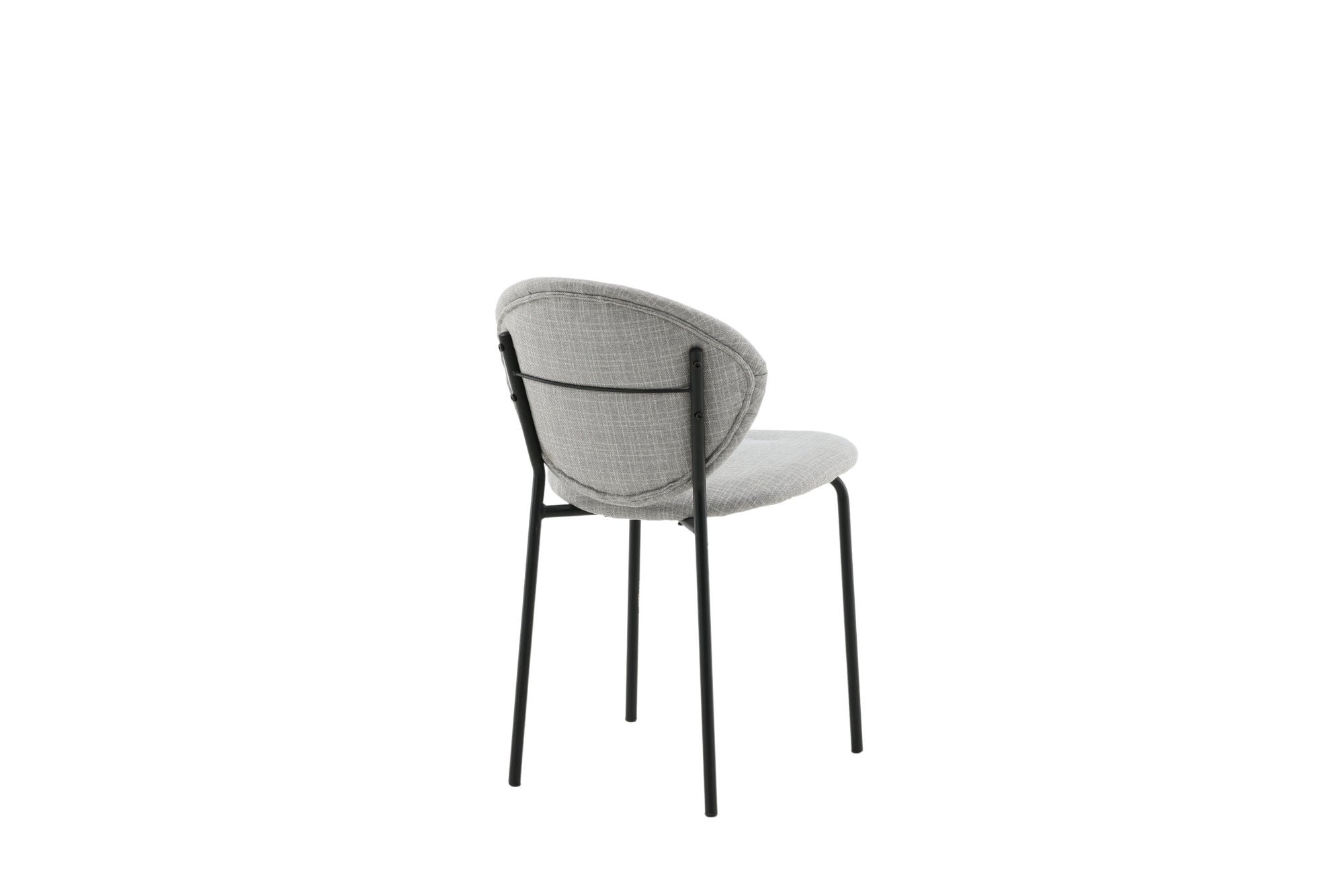 Venture Home Vault Spisebordsstol 2-pack - Black Legs - Grey Fabric