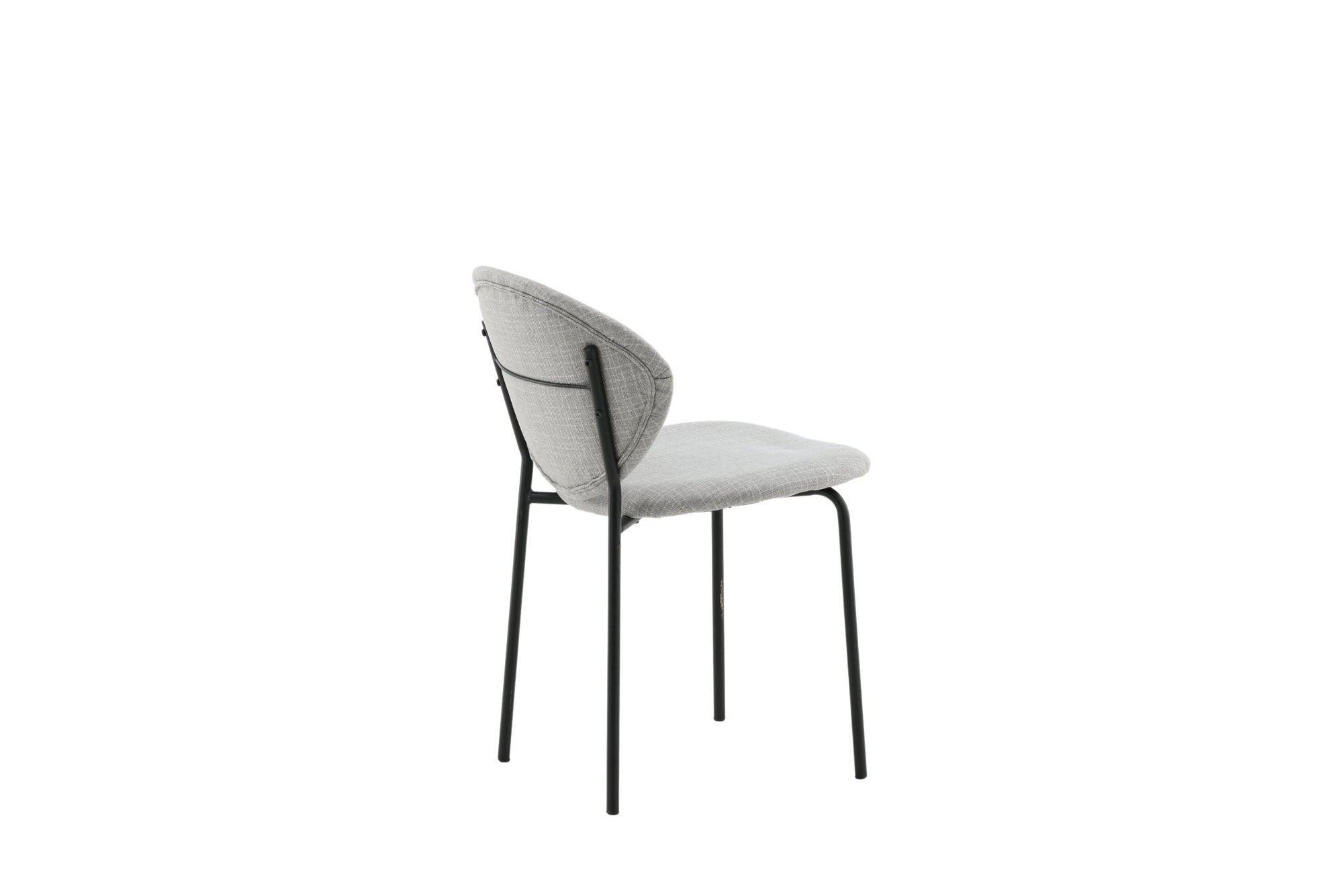 Venture Home Vault Spisebordsstol 2-pack - Black Legs - Grey Fabric