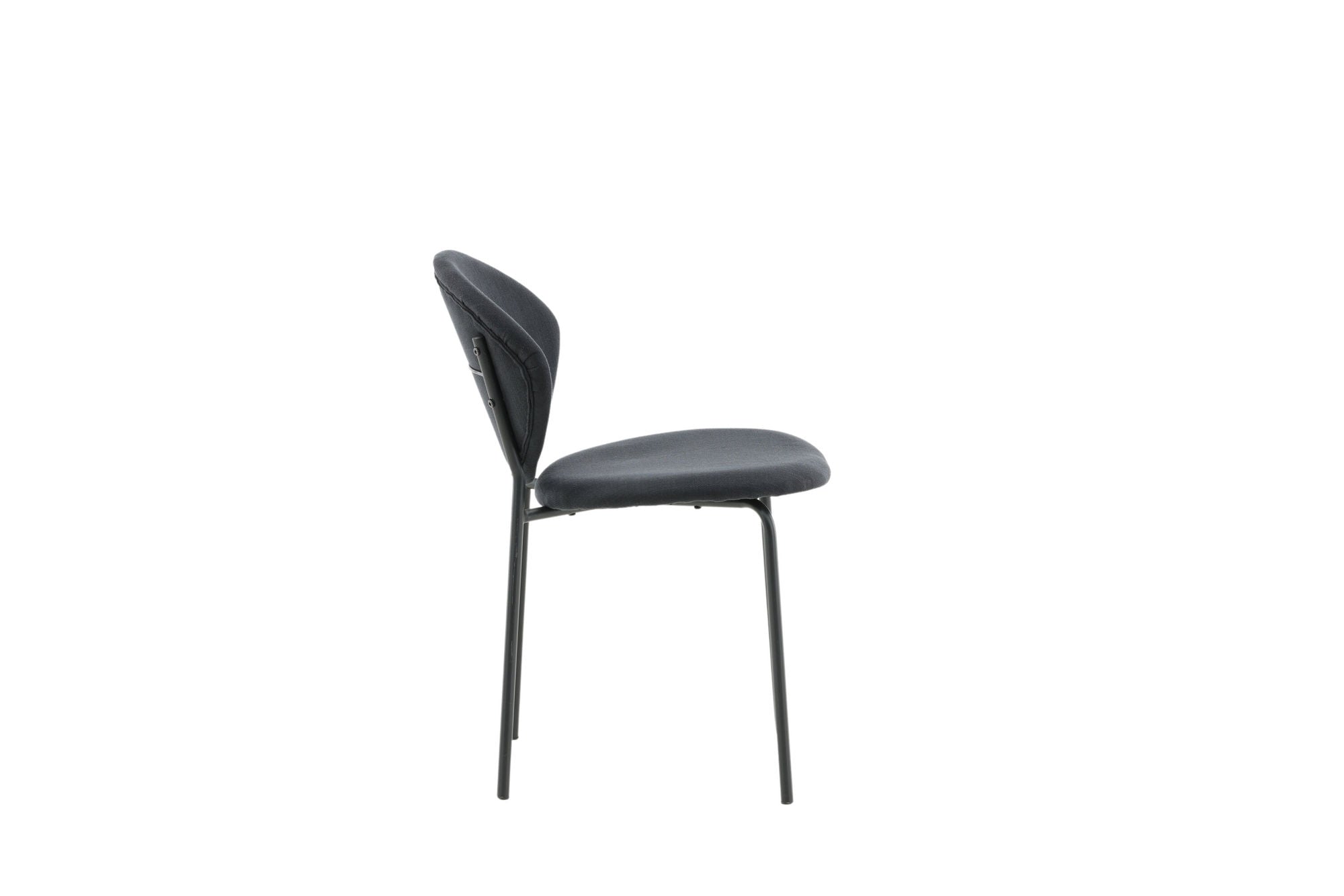 Venture Home Vault Spisebordsstol 2-pack - Black Legs - Black Fabric