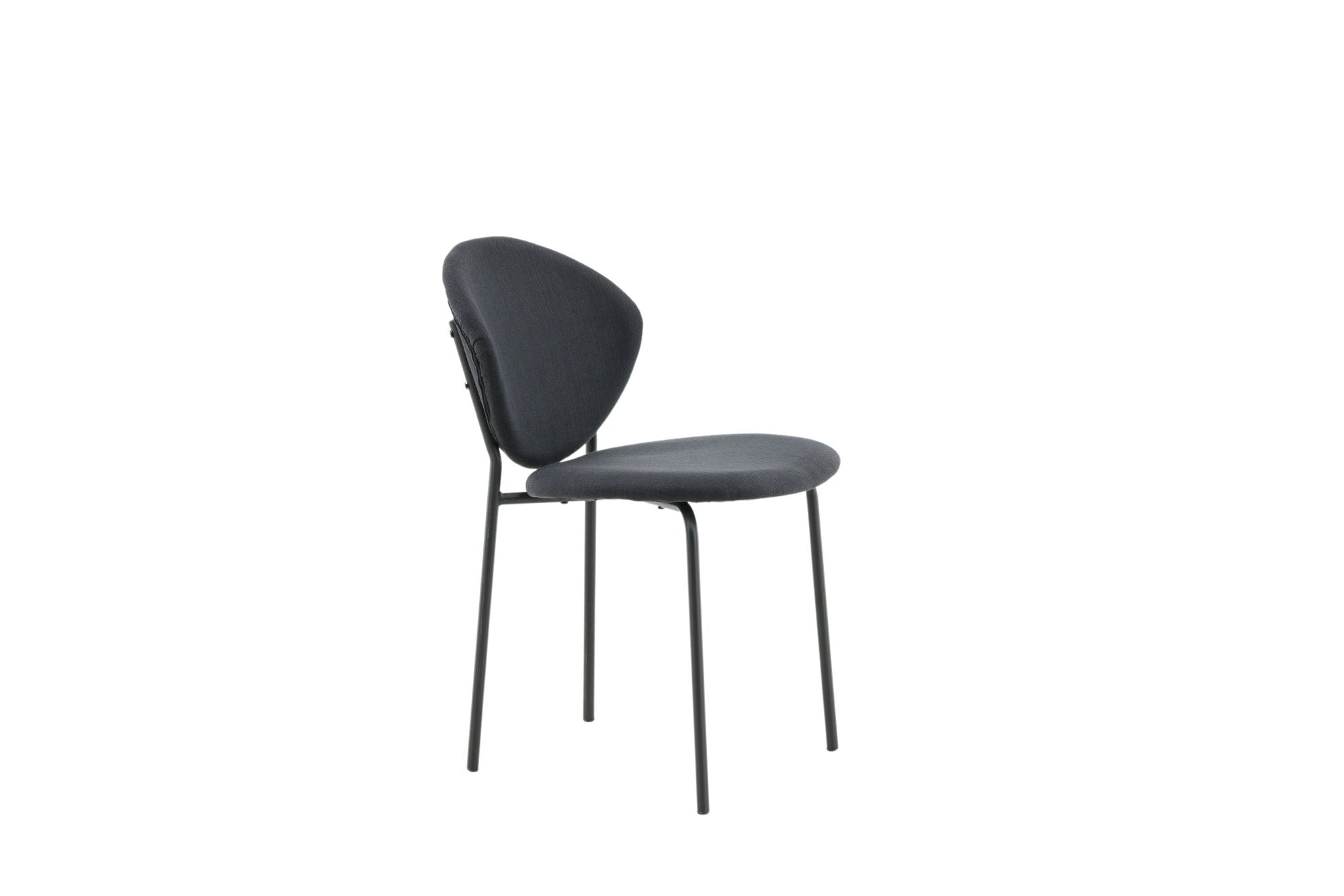 Venture Home Vault Spisebordsstol 2-pack - Black Legs - Black Fabric