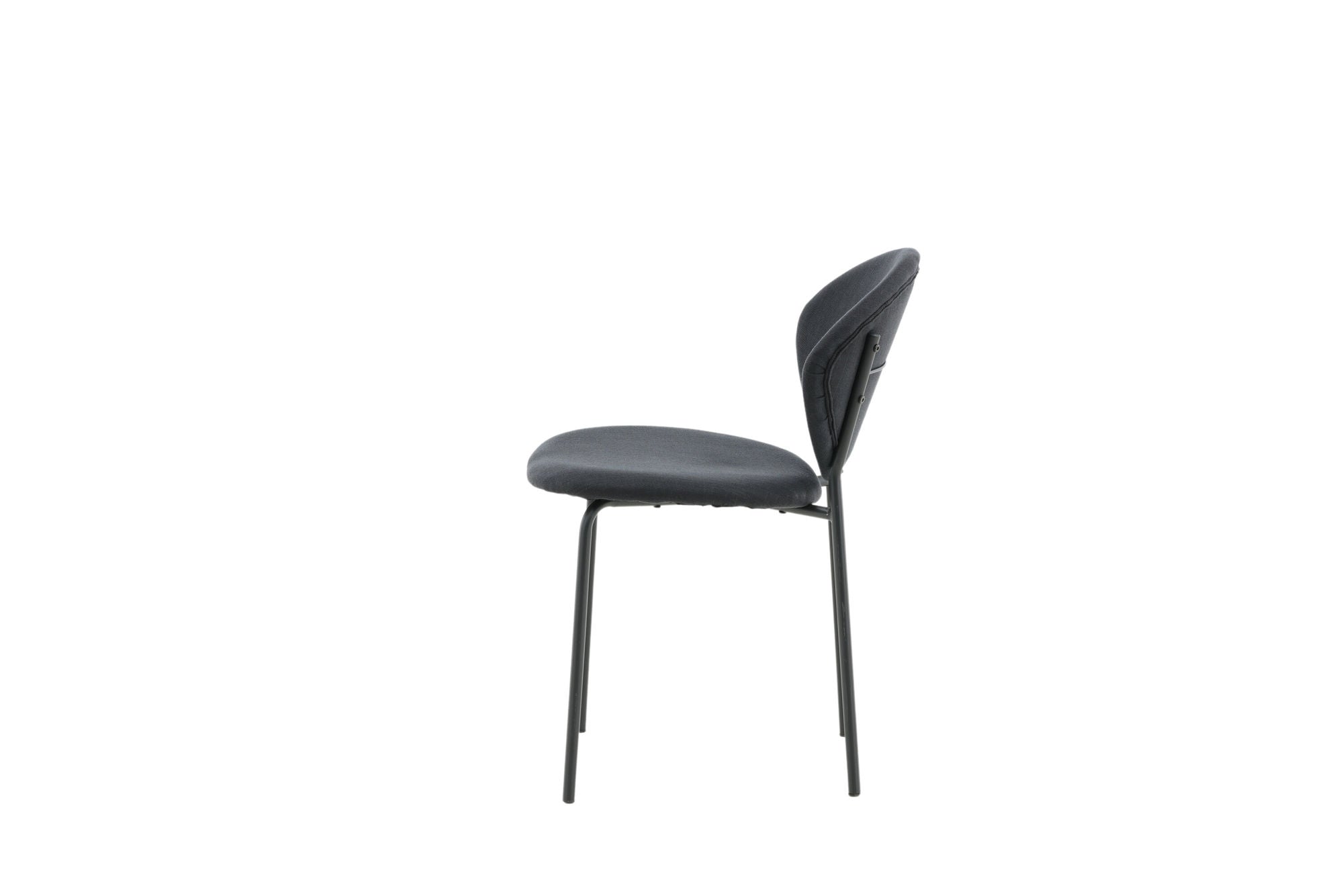 Venture Home Vault Spisebordsstol 2-pack - Black Legs - Black Fabric
