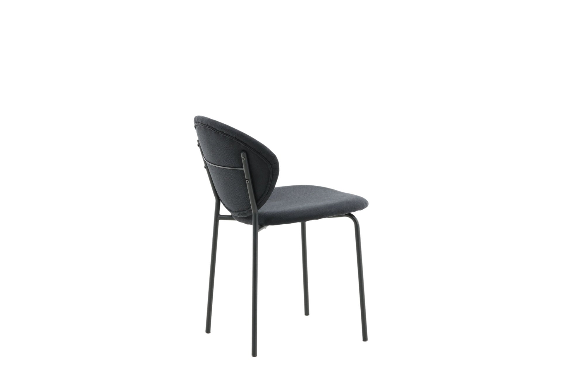 Venture Home Vault Spisebordsstol 2-pack - Black Legs - Black Fabric