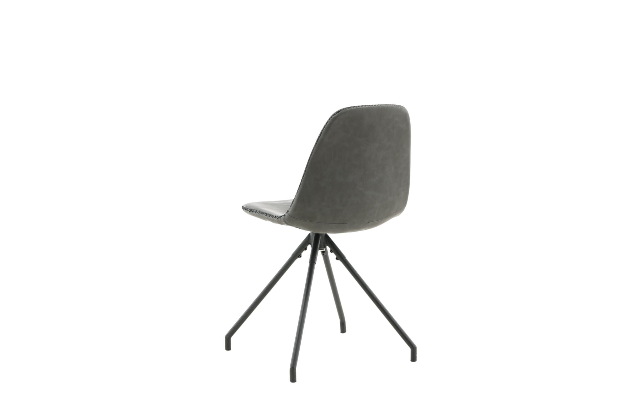 Venture Home Polar Spisebordsstol With Spin Function 2-pack - Black Legs - Black PU - Black Stitches
