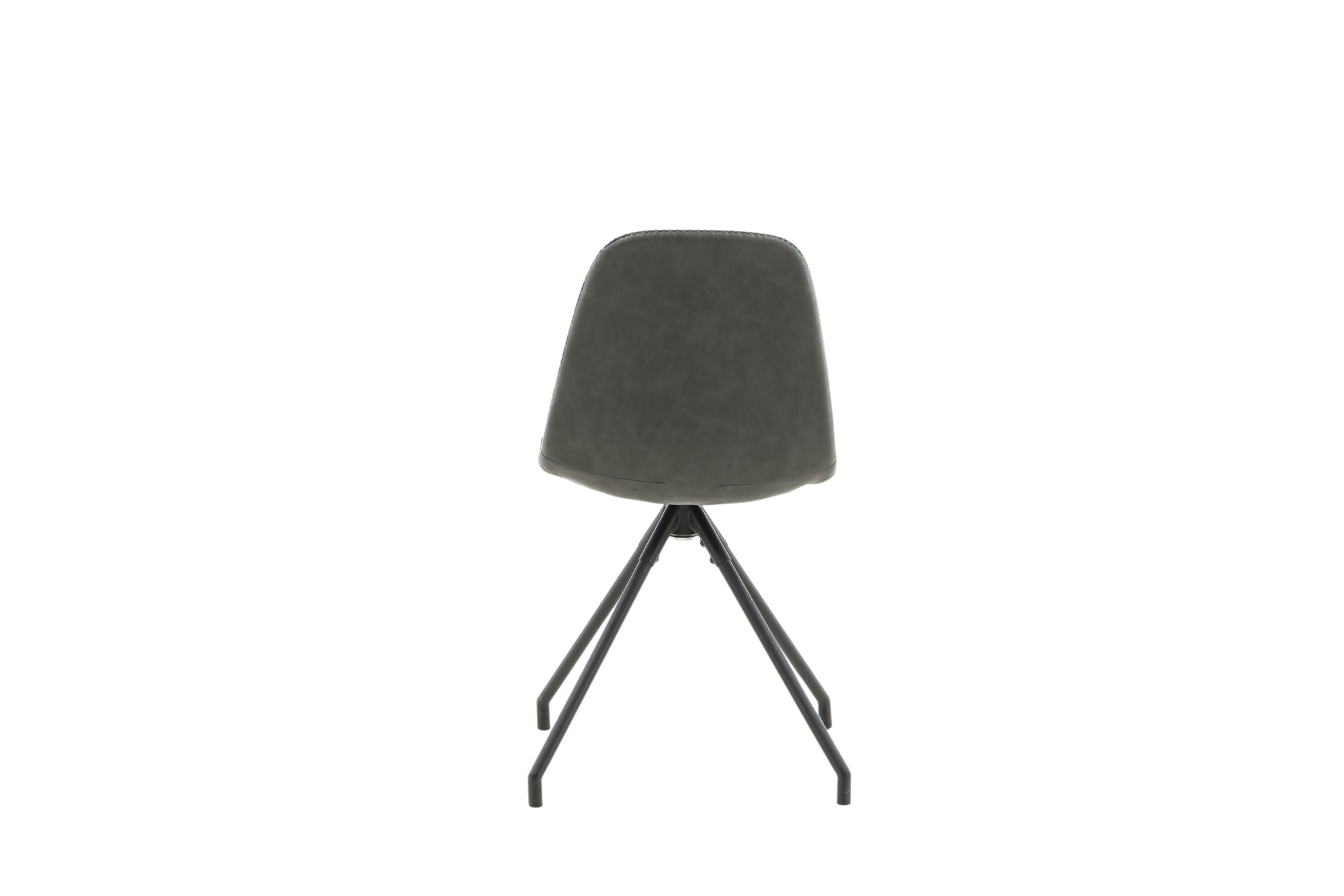 Venture Home Polar Spisebordsstol With Spin Function 2-pack - Black Legs - Black PU - Black Stitches