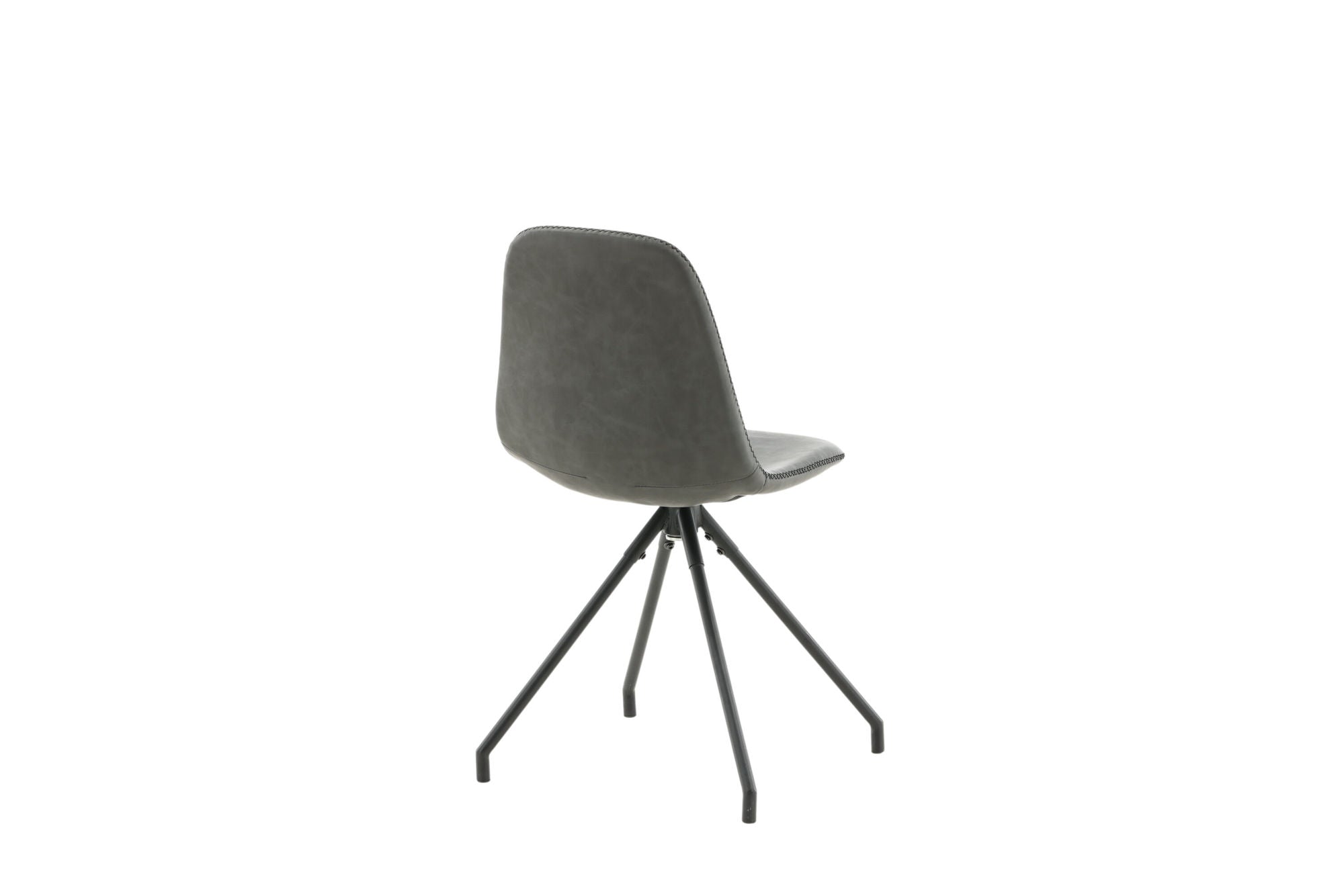 Venture Home Polar Spisebordsstol With Spin Function 2-pack - Black Legs - Black PU - Black Stitches