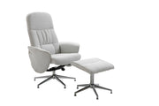 Venture Home Rolf Recliner stol with ottoman, Grey Fabric