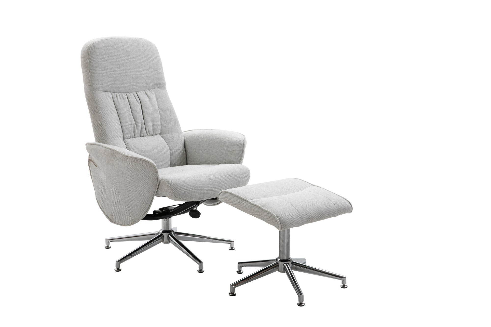 Venture Home Rolf Recliner stol with ottoman, Grey Fabric