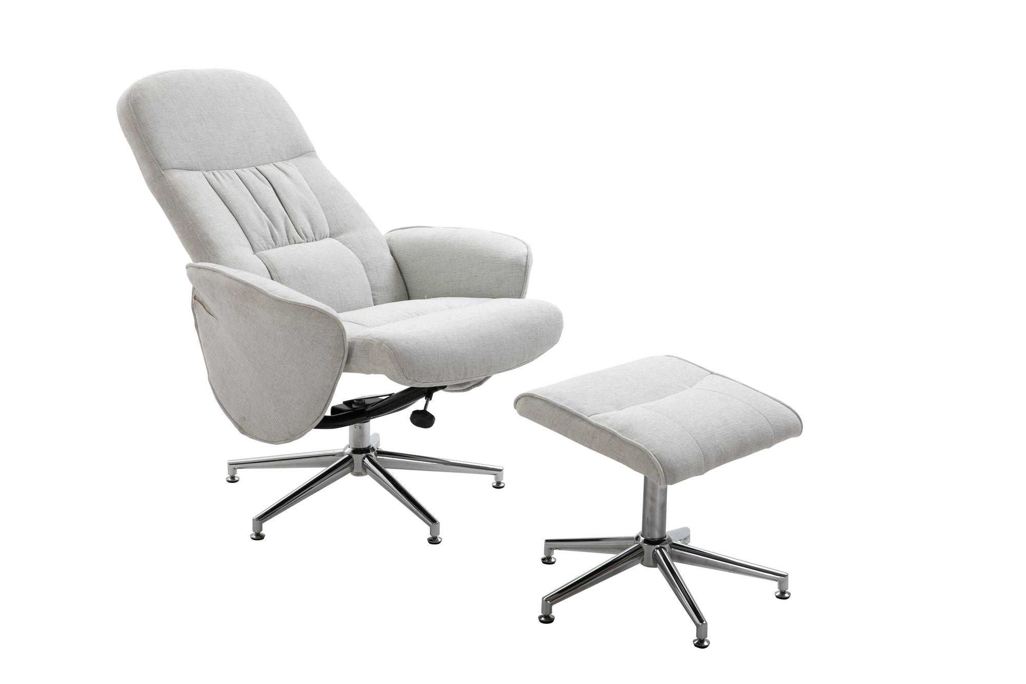 Venture Home Rolf Recliner stol with ottoman, Grey Fabric