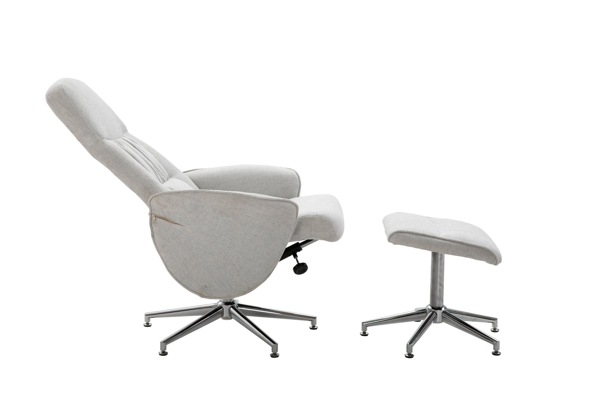 Venture Home Rolf Recliner stol with ottoman, Grey Fabric